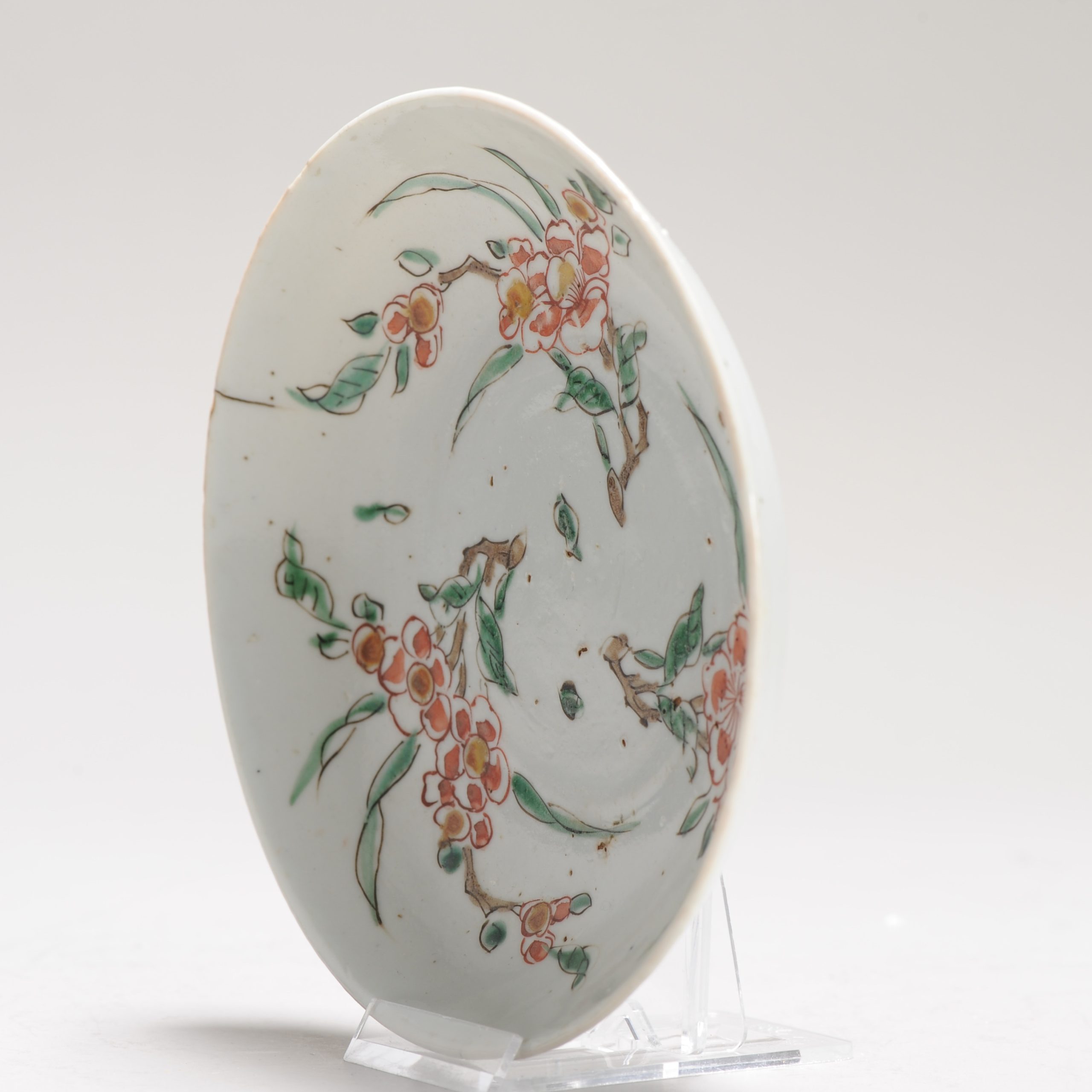 17c Ming Antique Chinese Porcelain Dish Famille Verte Lotus Flowers Floral - Image 16
