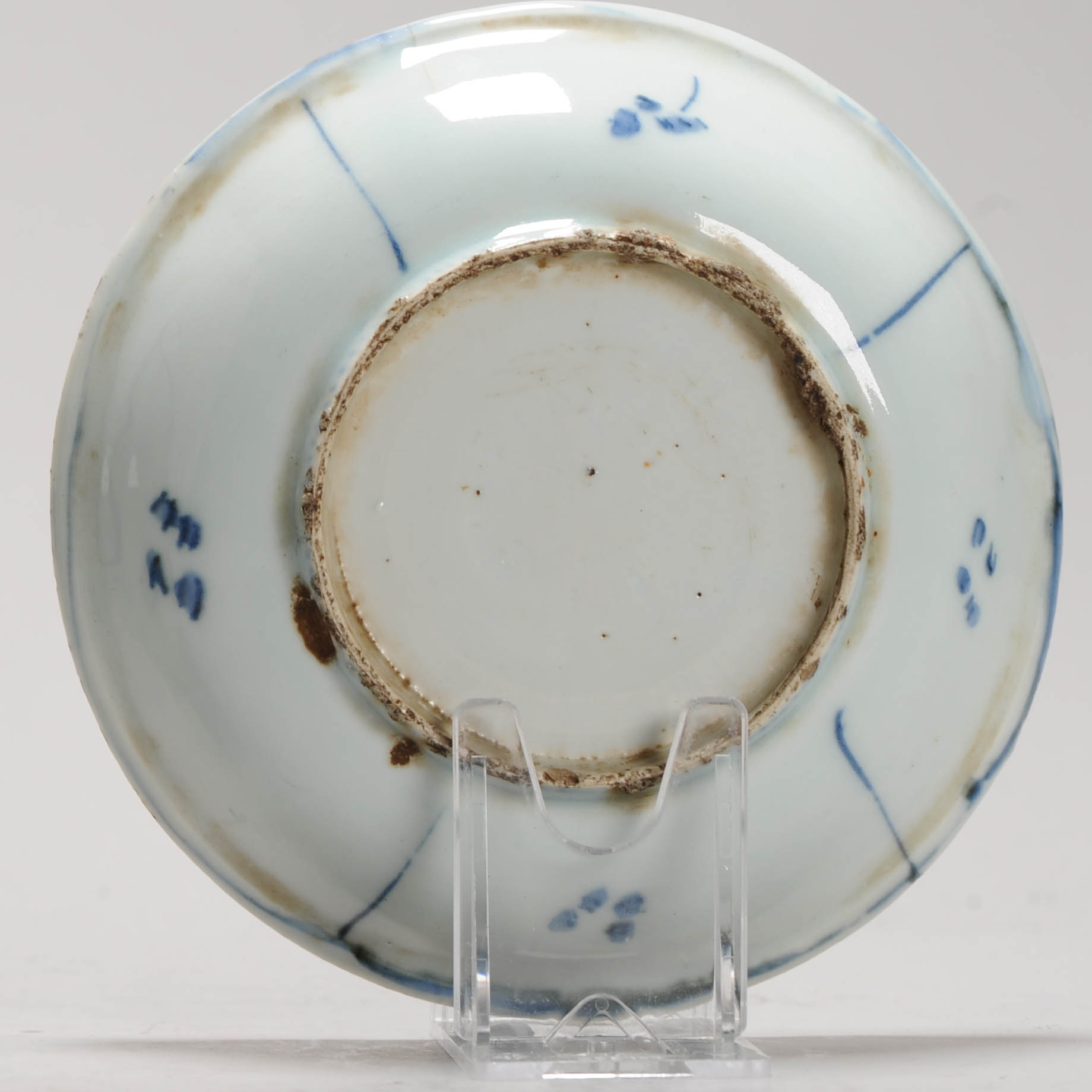 Antique Ming Period Chinese Porcelain Kraak dish Crane and Auspicious Symbol - Image 7