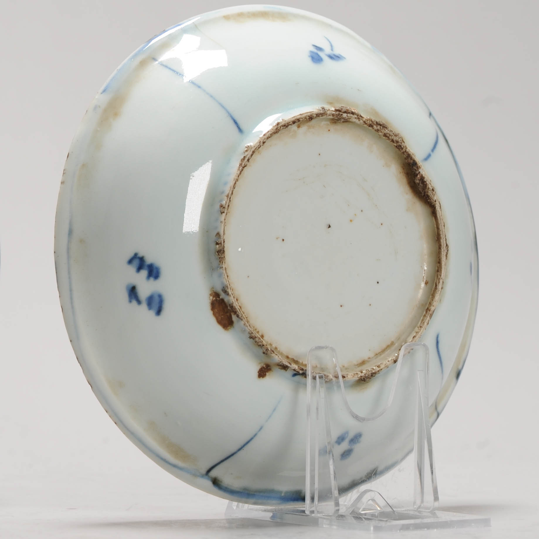 Antique Ming Period Chinese Porcelain Kraak dish Crane and Auspicious Symbol - Image 6