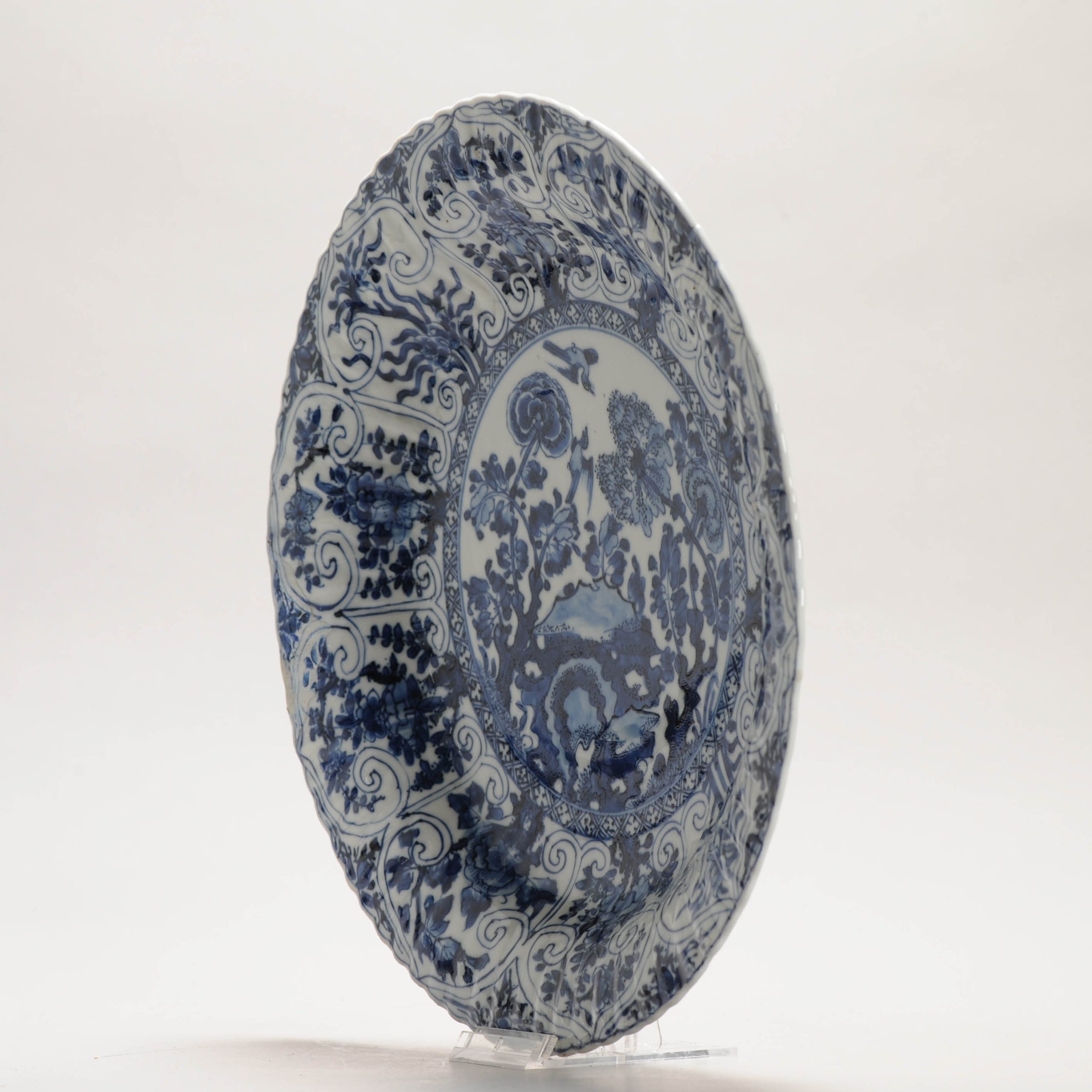 Antique Qing Kangxi Period Chinese Porcelain Plate Large size Marked Base - Image 12
