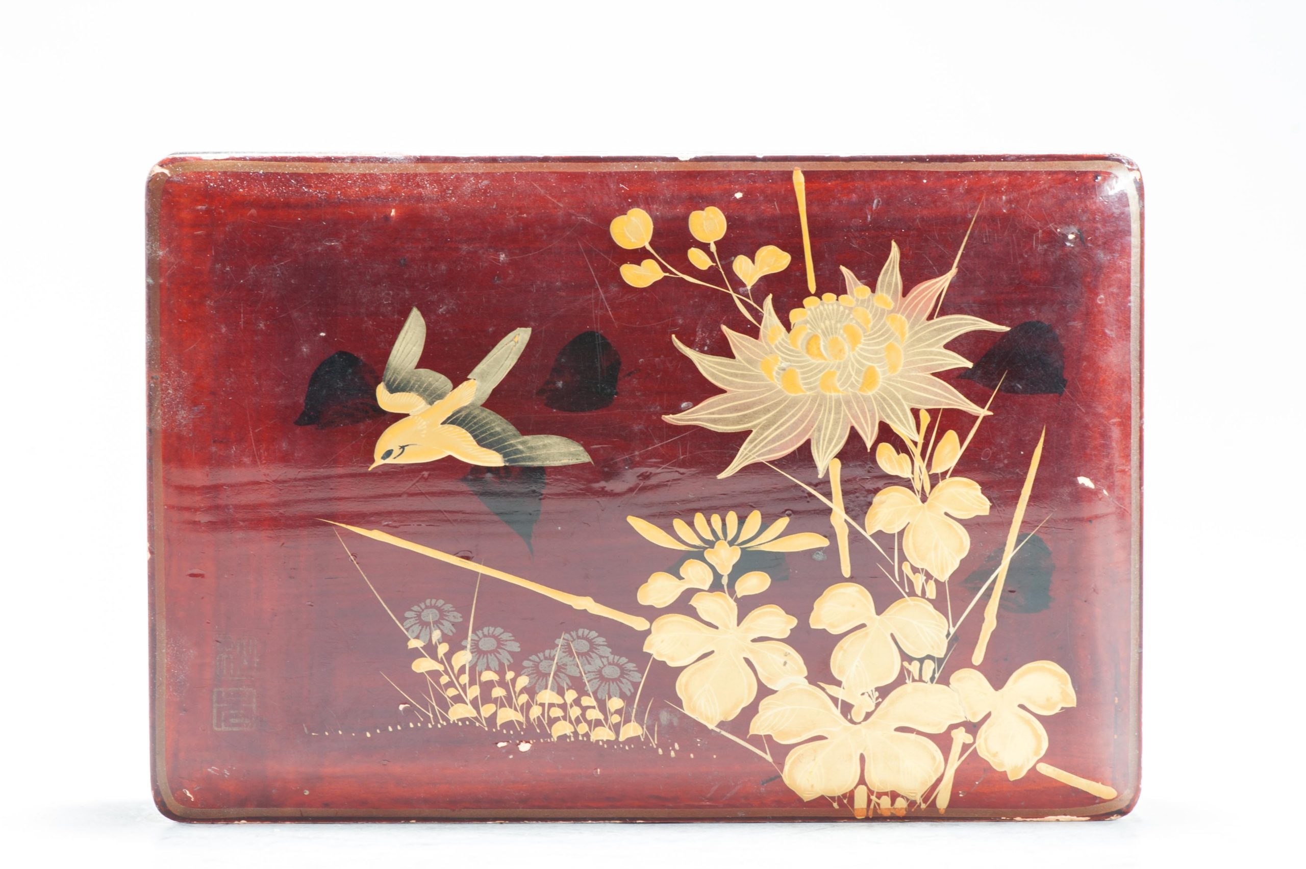 Lovely 19th c Antique Meiji Period Japanese  Wooden Box