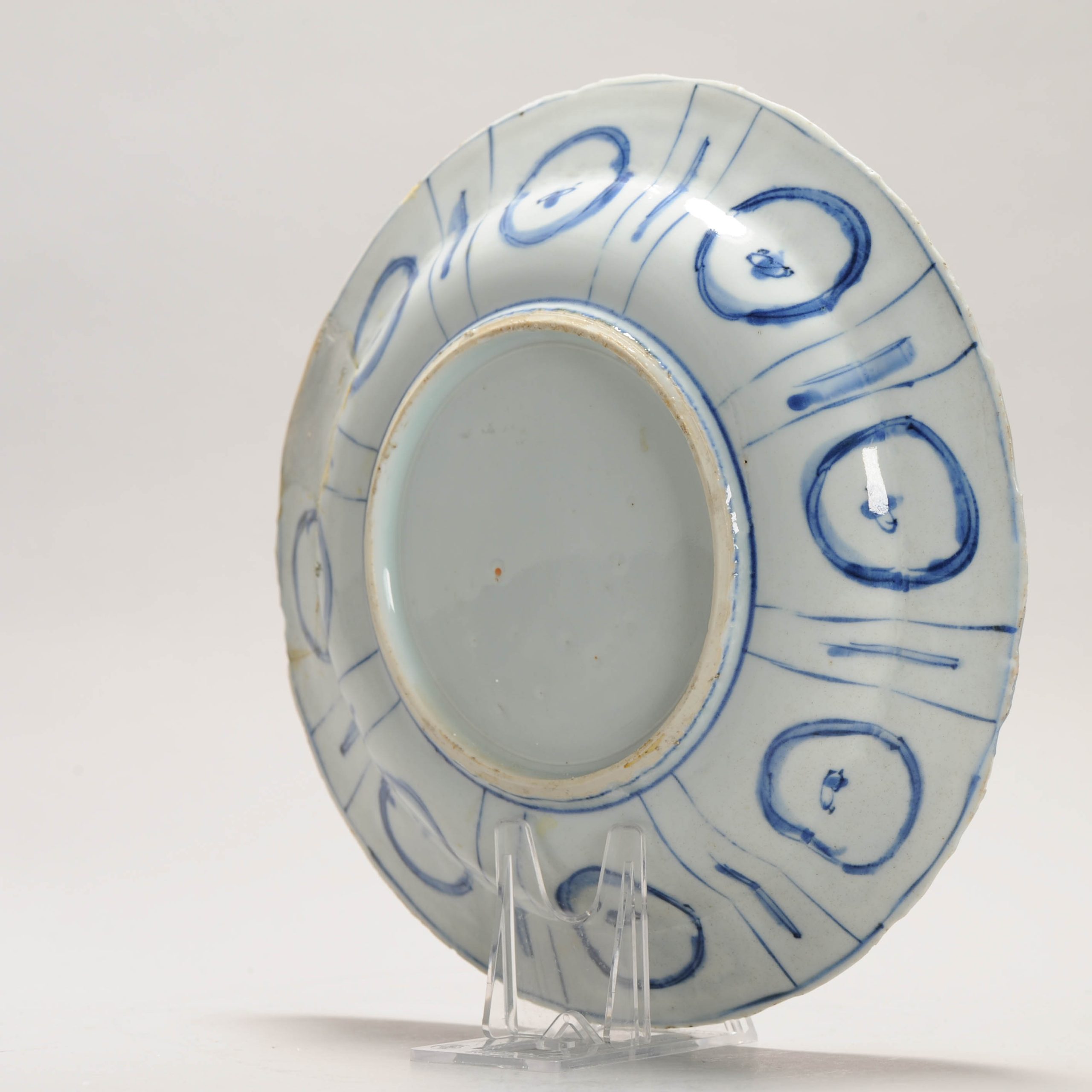 Antique Wanli period Ca 1600 Chinese Porcelain Kraak Plate Jingdezhen Kraak Dish - Image 6