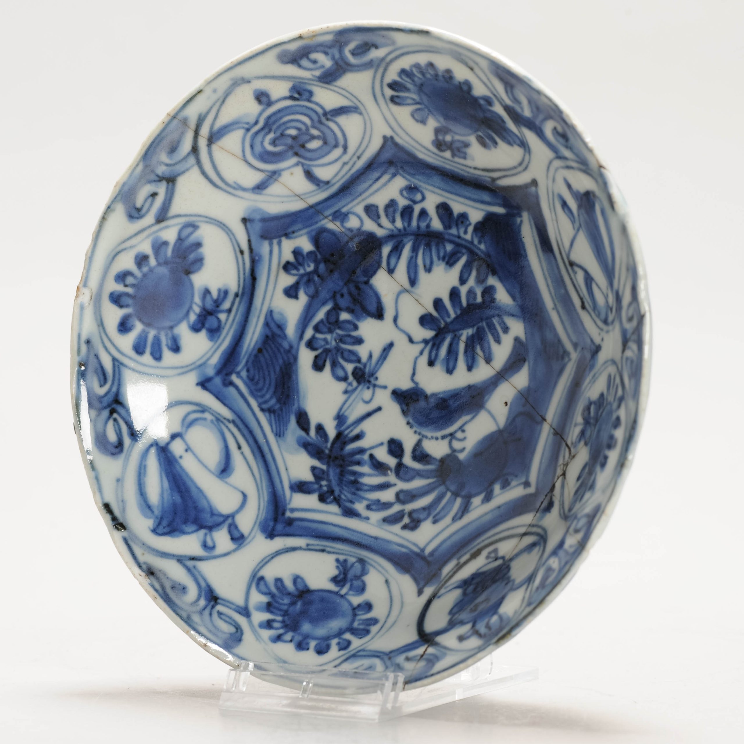 Antique Wanli period Ca 1600 Chinese Porcelain Kraak Plate Jingdezhen Kraak Dish - Image 12