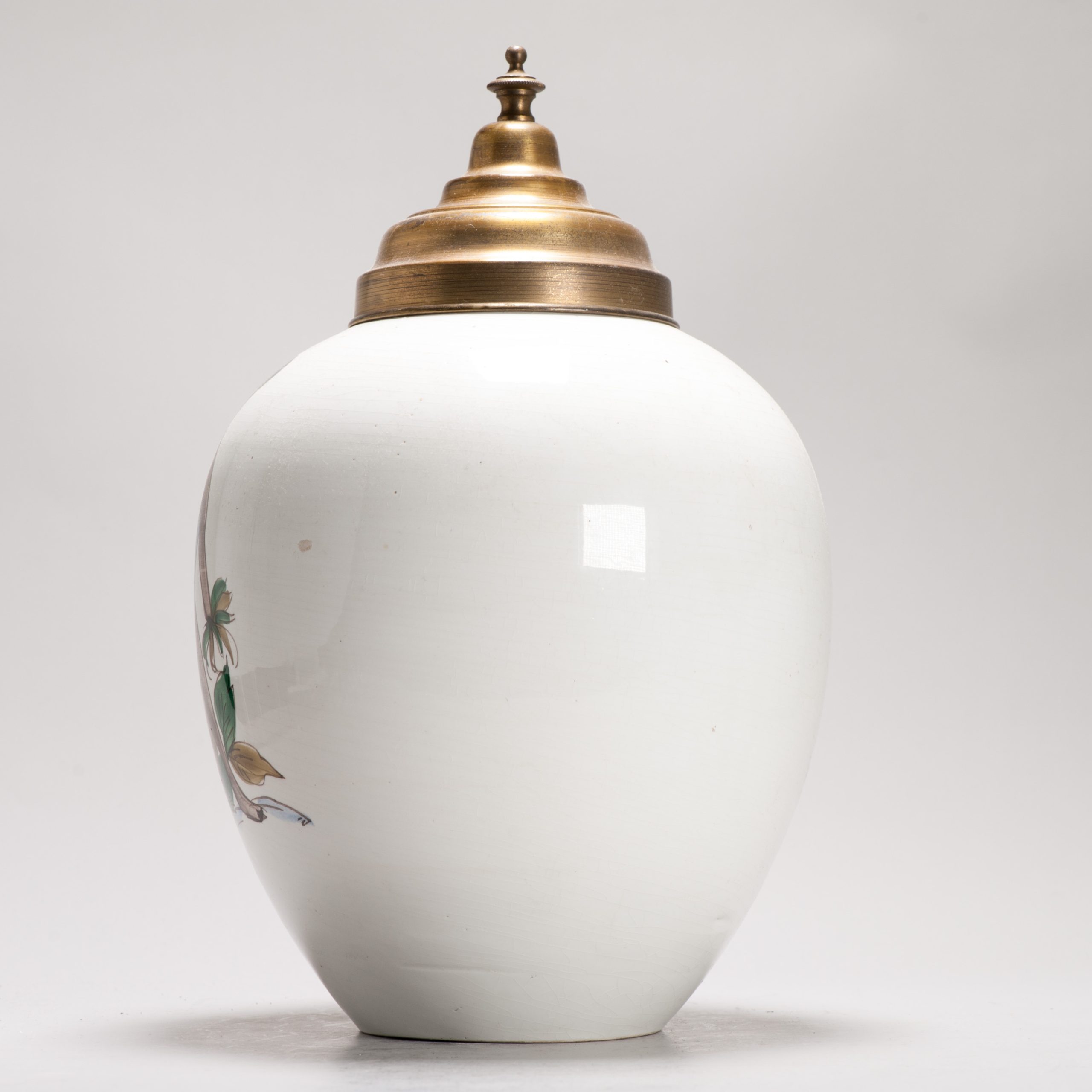 20th Century European Delft Polychrome Tobacco Jar "TABAC" Merchant - Image 11