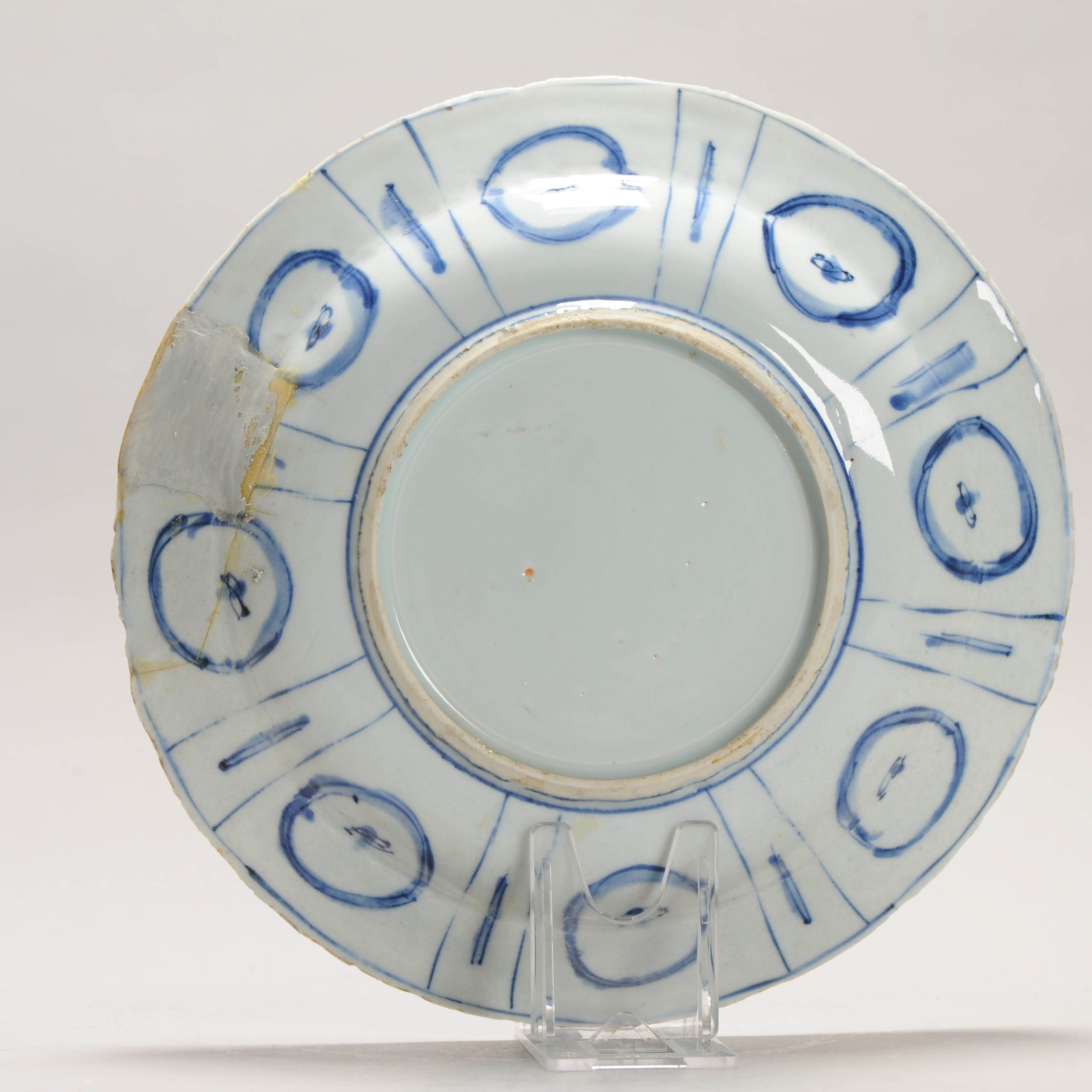 Antique Wanli period Ca 1600 Chinese Porcelain Kraak Plate Jingdezhen Kraak Dish - Image 7