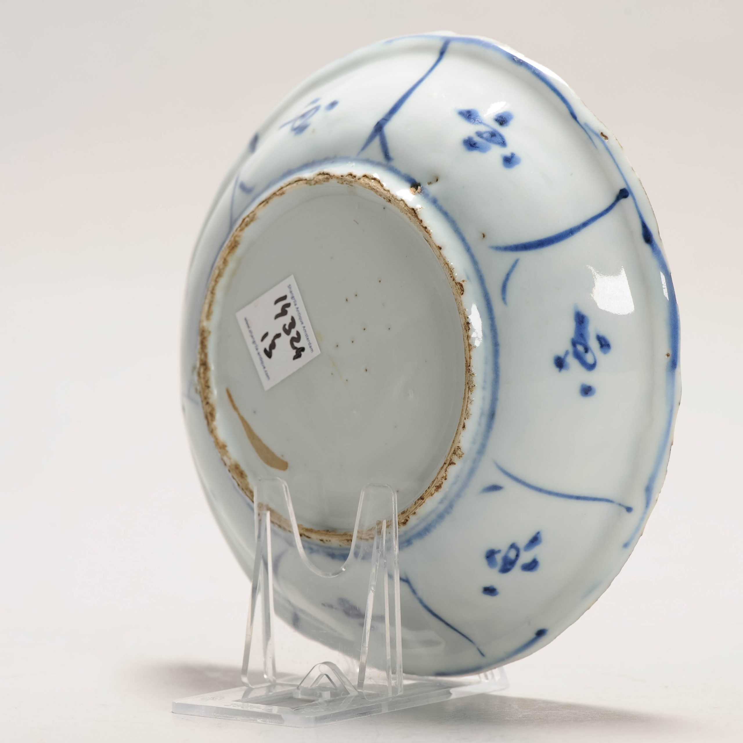 Antique Ming Period Chinese Porcelain Kraak dish symbols BIRD Flowers - Image 6