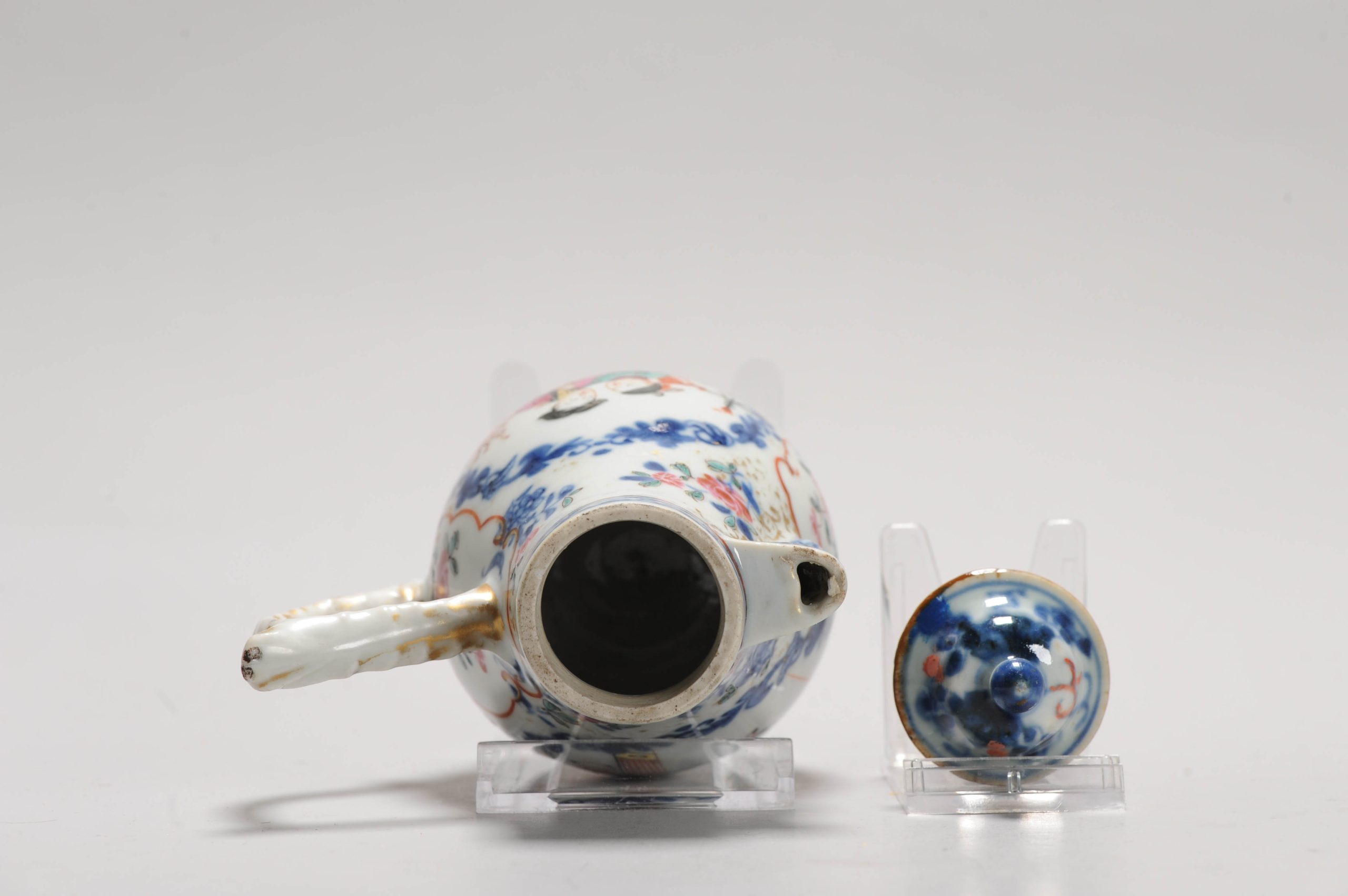 Antique 18C Chinese Porcelain Milk Jug China Mandarin Rose Qianlong Period - Image 4