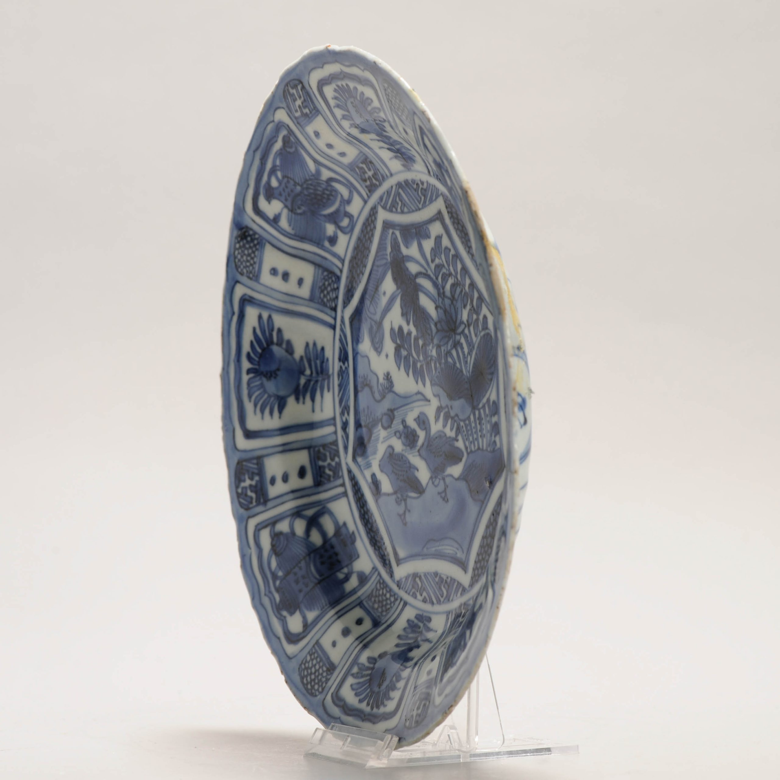 Antique Wanli period Ca 1600 Chinese Porcelain Kraak Plate Jingdezhen Kraak Dish - Image 11