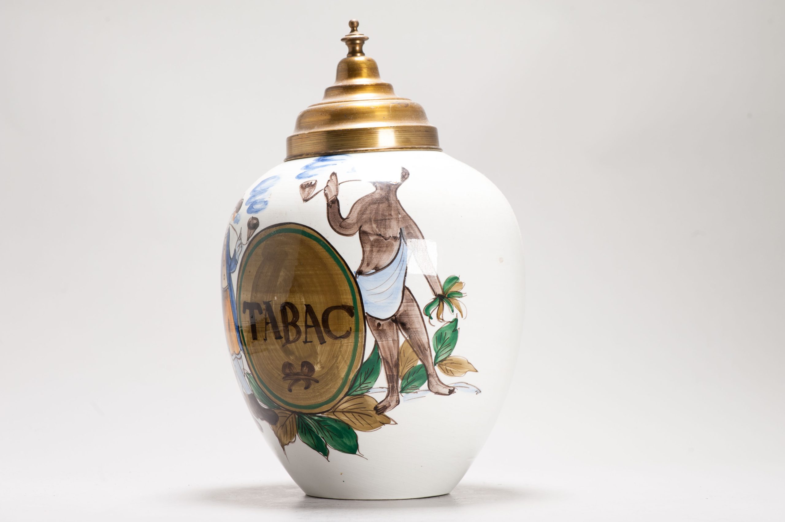 20th Century European Delft Polychrome Tobacco Jar "TABAC" Merchant - Image 14