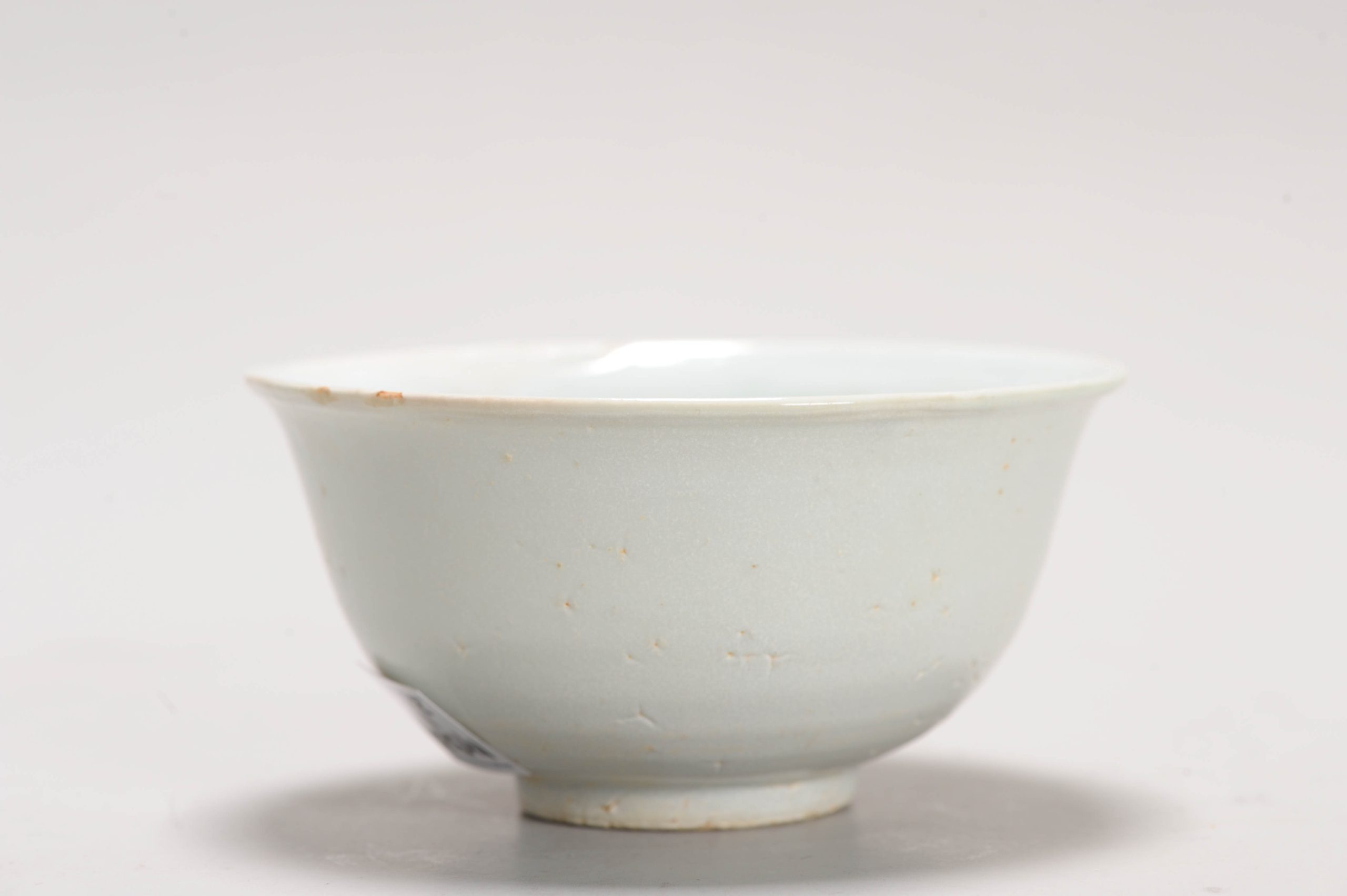 Antique 16C Chinese Porcelain Bowl Monochrome Blue and White Shou Longevity - Image 12