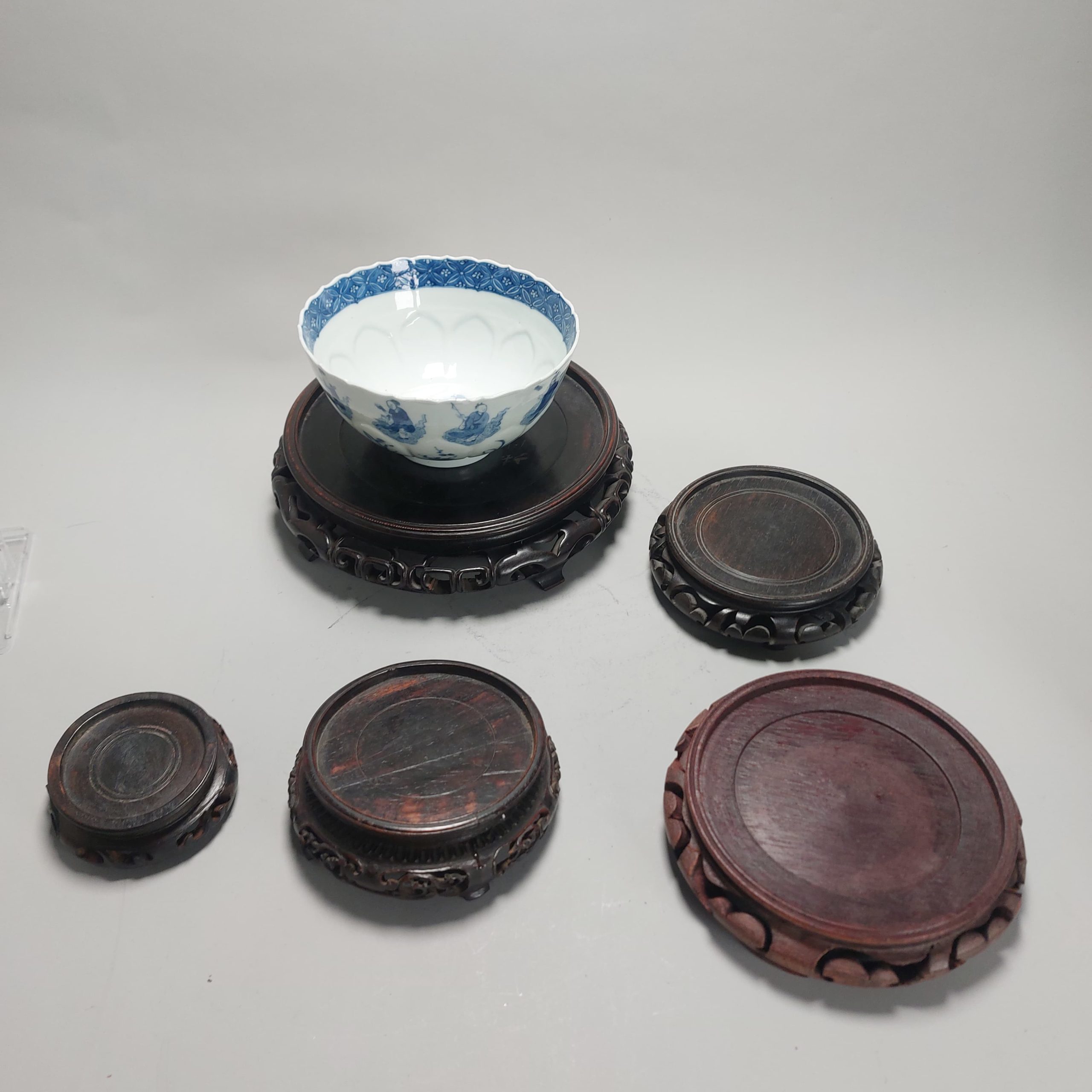 Set #6 – 19th / 20th  century Wooden Stands for Chinese or Japanese Antique Porcelain