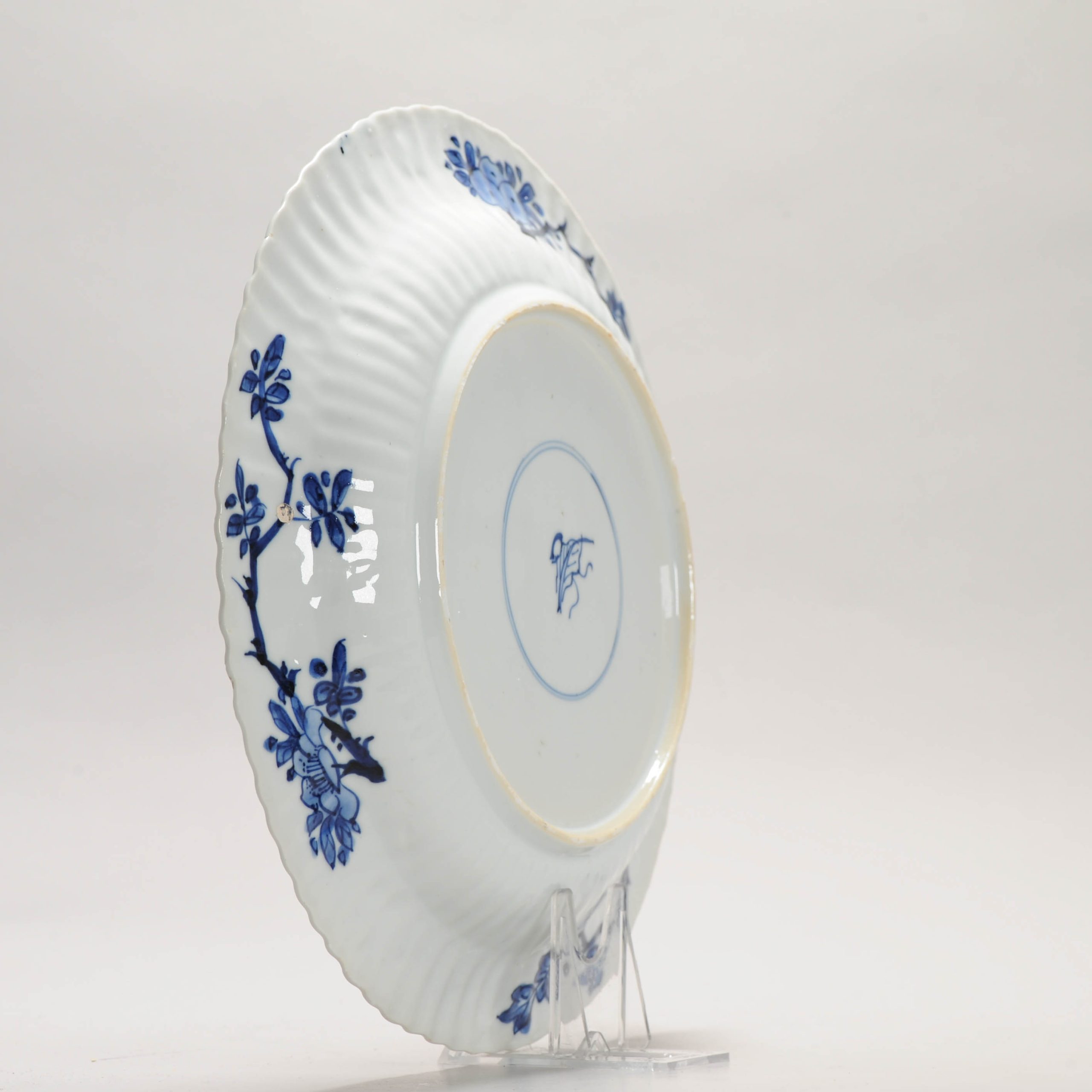 Antique Qing Kangxi Period Chinese Porcelain Plate Large size Marked Base - Image 10