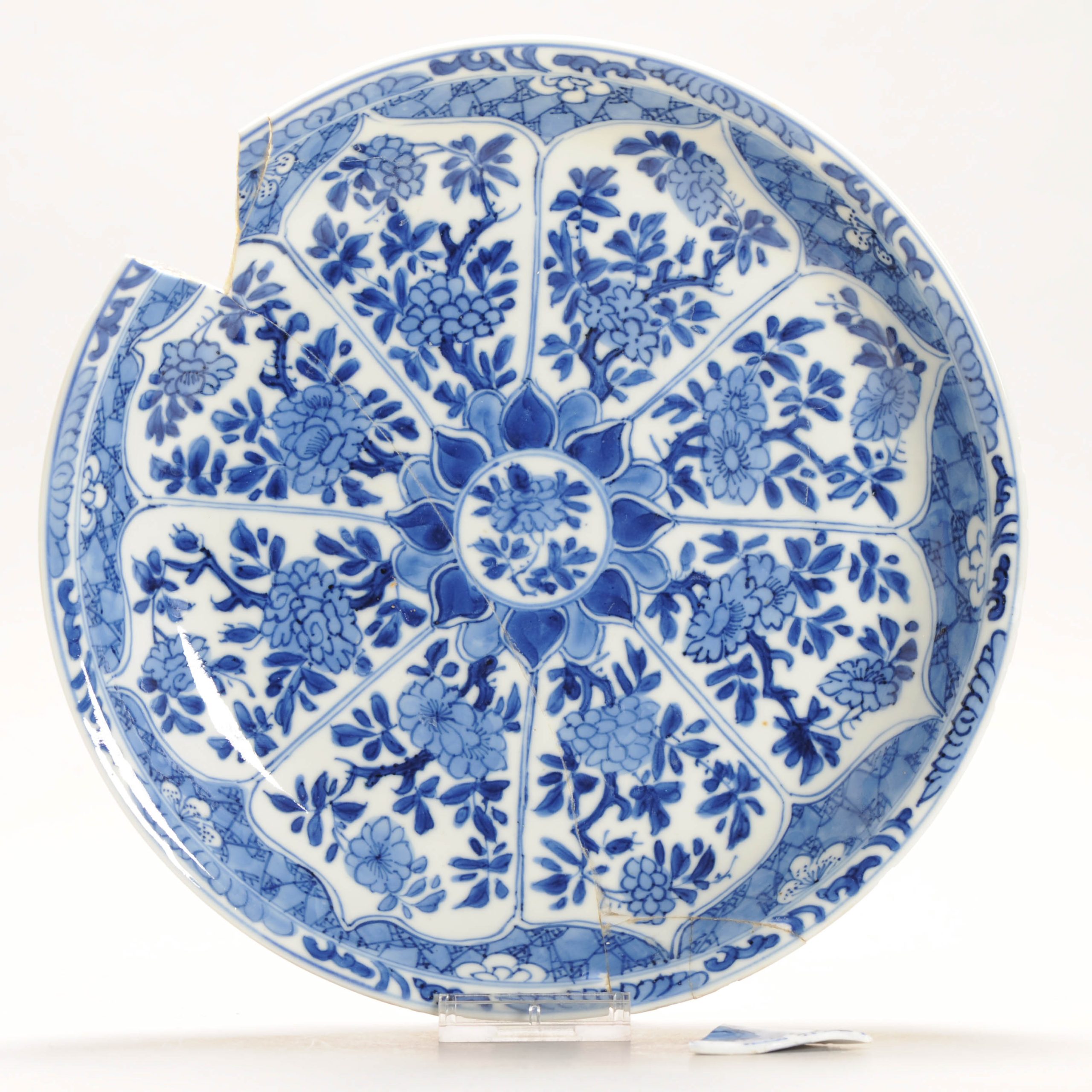Antique Kangxi Qing Period Chinese Porcelain Plate Marked Base - Image 13
