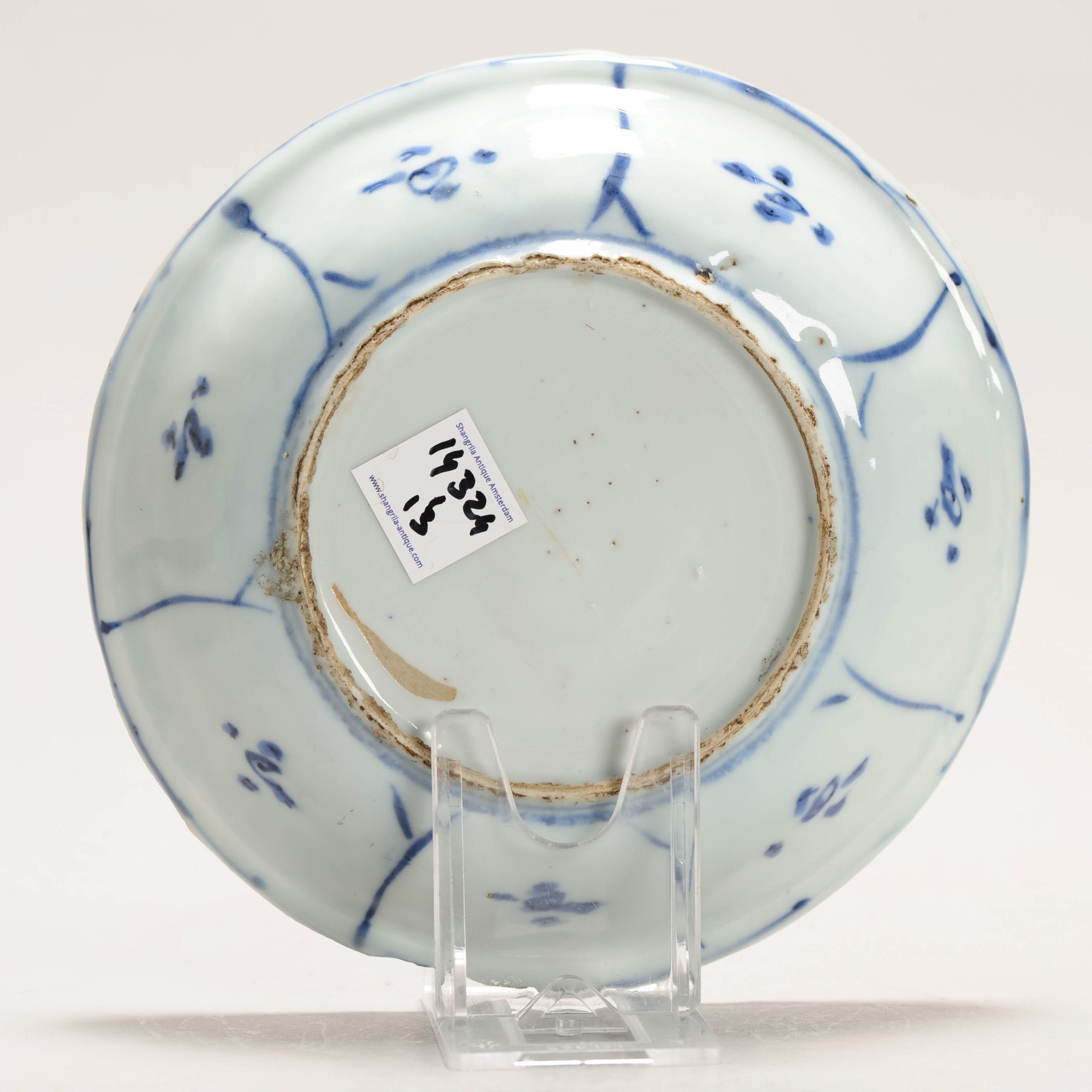 Antique Ming Period Chinese Porcelain Kraak dish symbols BIRD Flowers - Image 7