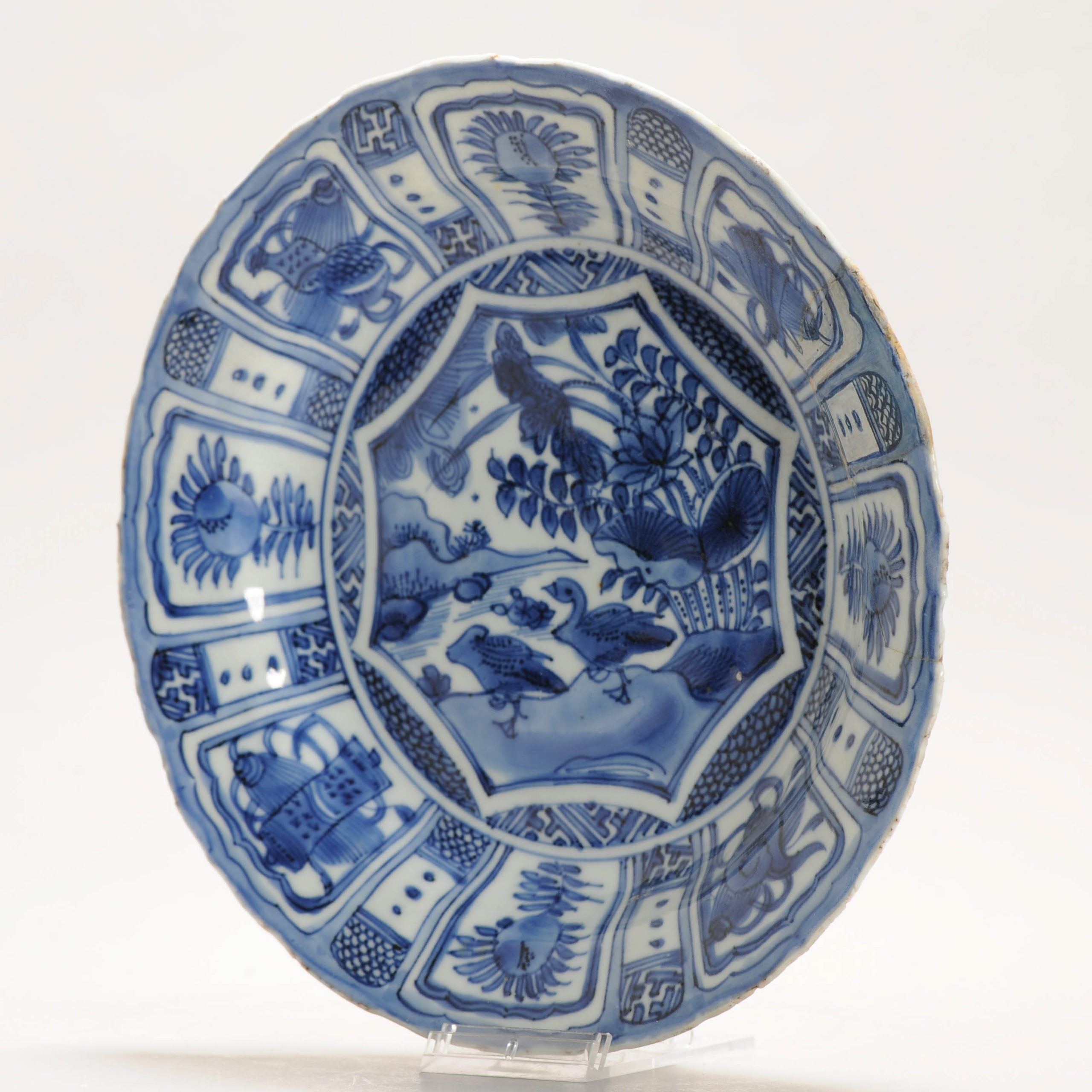 Antique Wanli period Ca 1600 Chinese Porcelain Kraak Plate Jingdezhen Kraak Dish - Image 12