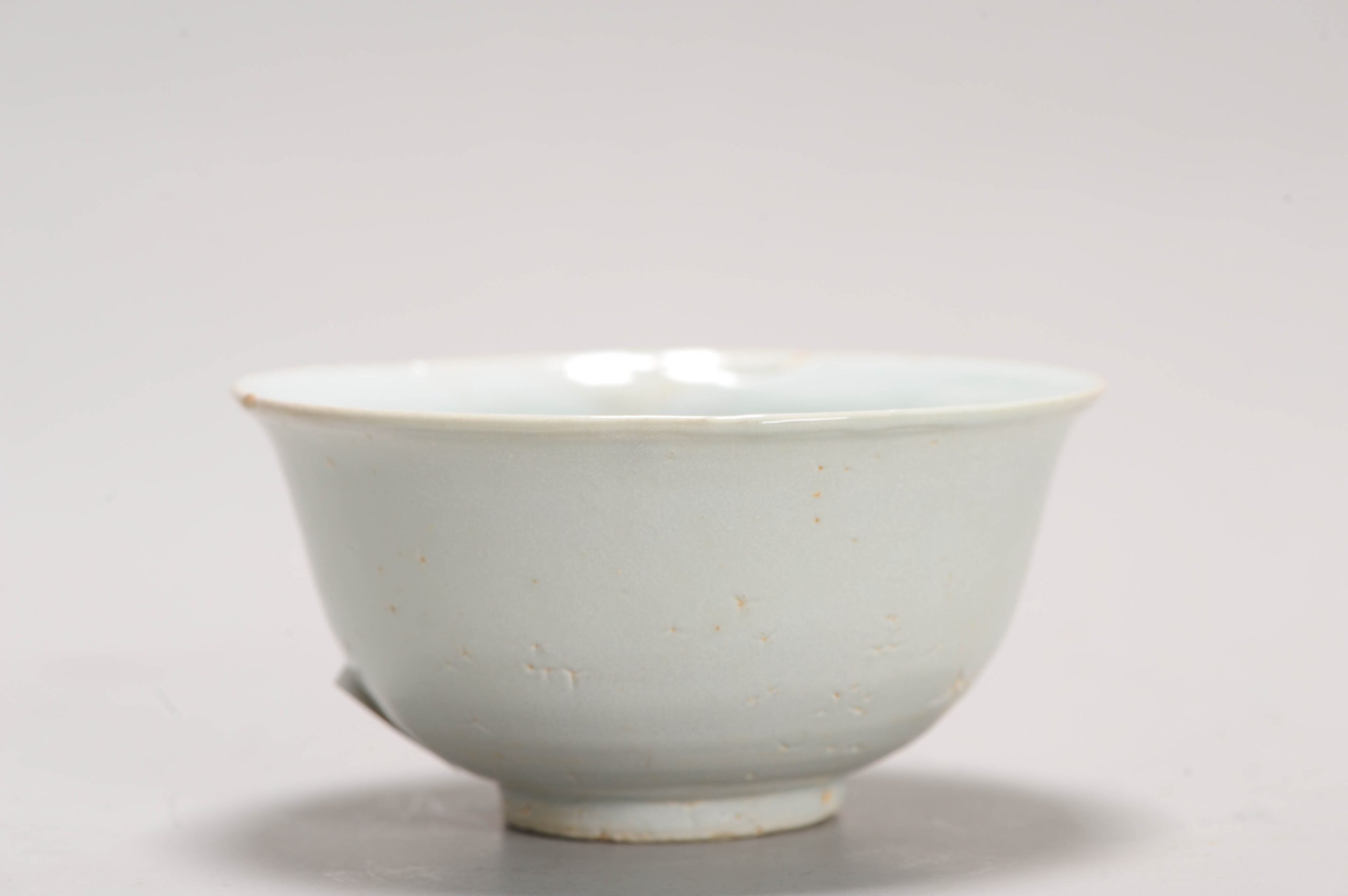 Antique 16C Chinese Porcelain Bowl Monochrome Blue and White Shou Longevity - Image 11