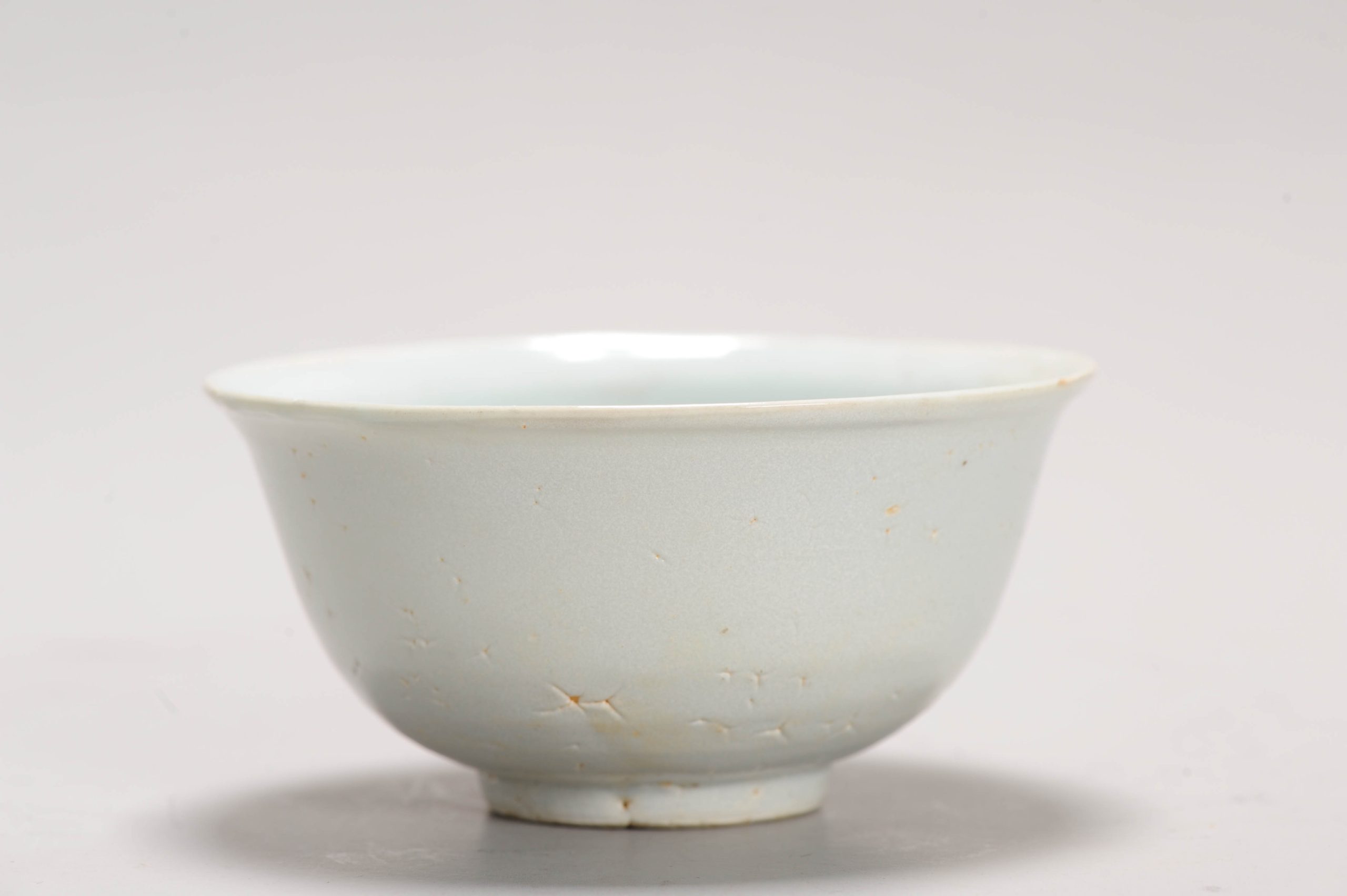 Antique 16C Chinese Porcelain Bowl Monochrome Blue and White Shou Longevity - Image 9