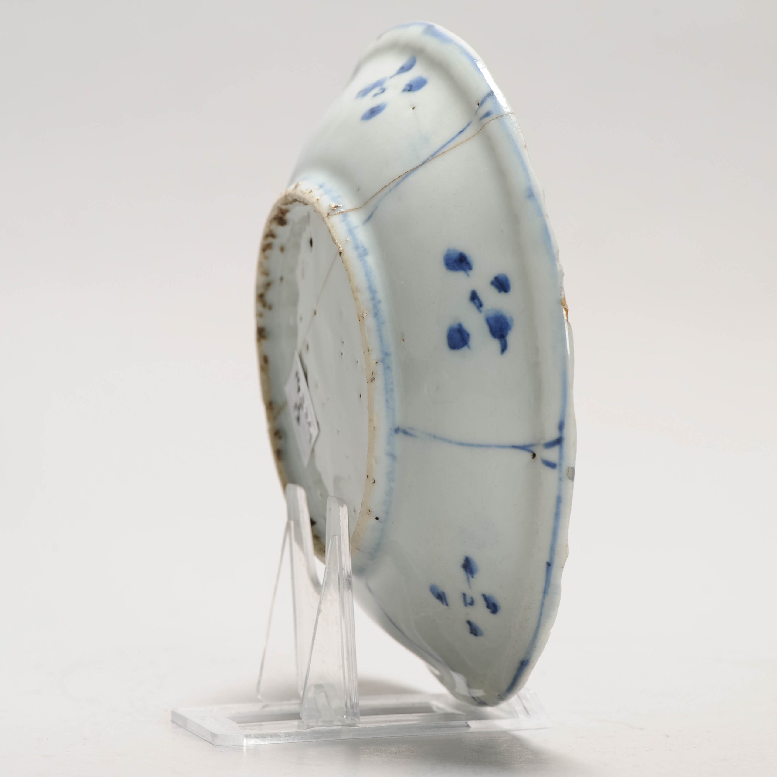 Antique Wanli period Ca 1600 Chinese Porcelain Kraak Plate Jingdezhen Kraak Dish - Image 5
