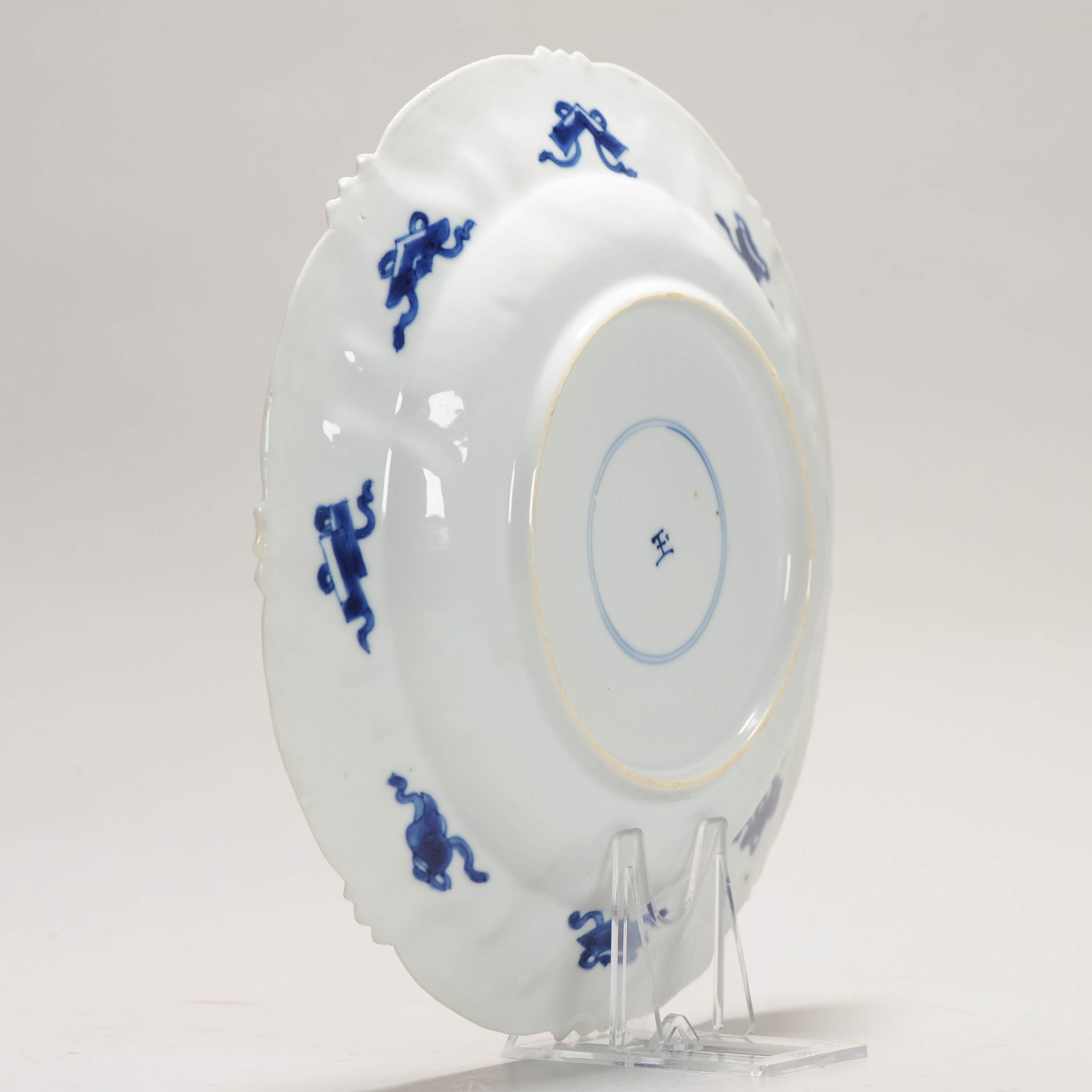 Antique Chinese Ca 1700 Kangxi Chinese Porcelain Dish POMEGRANATE Garden - Image 12