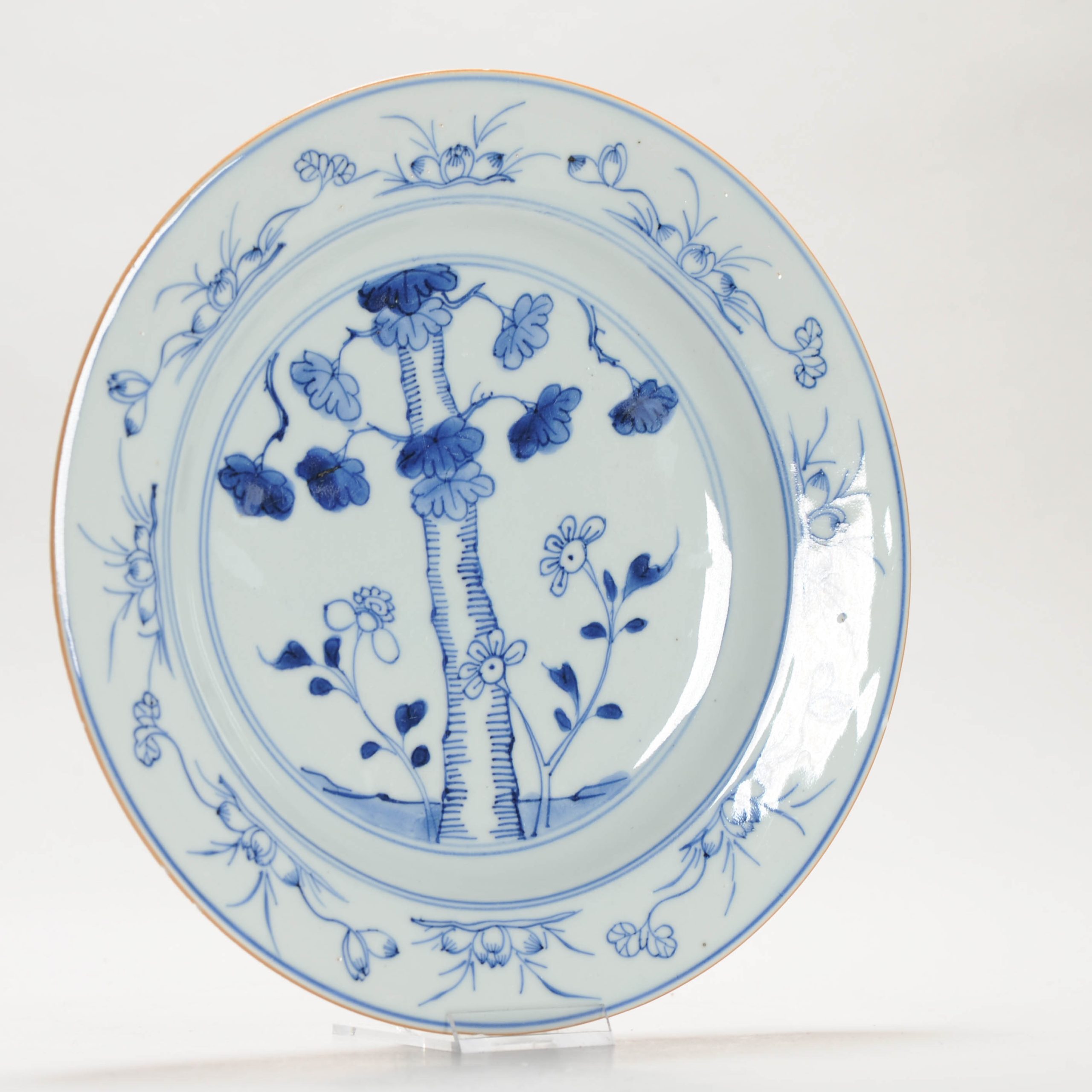 Antique Chinese Porcelain 18th C Kangxi / Yongzheng Blue White Set Dinner Plate