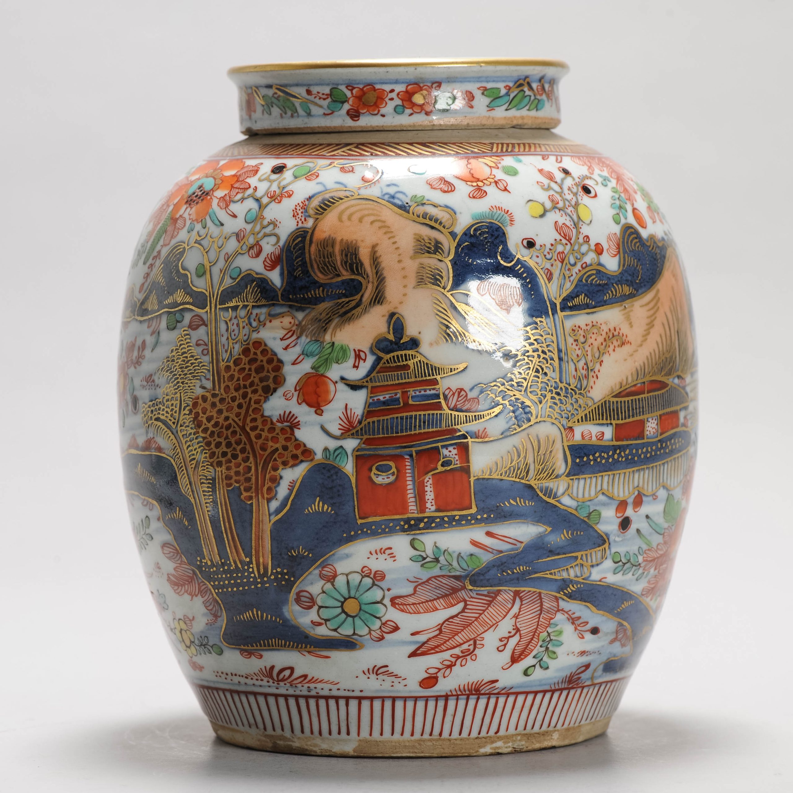 Antique 18C Chinese Porcelain Ginger Jar Redecorated in Europe Amsterdam Bont