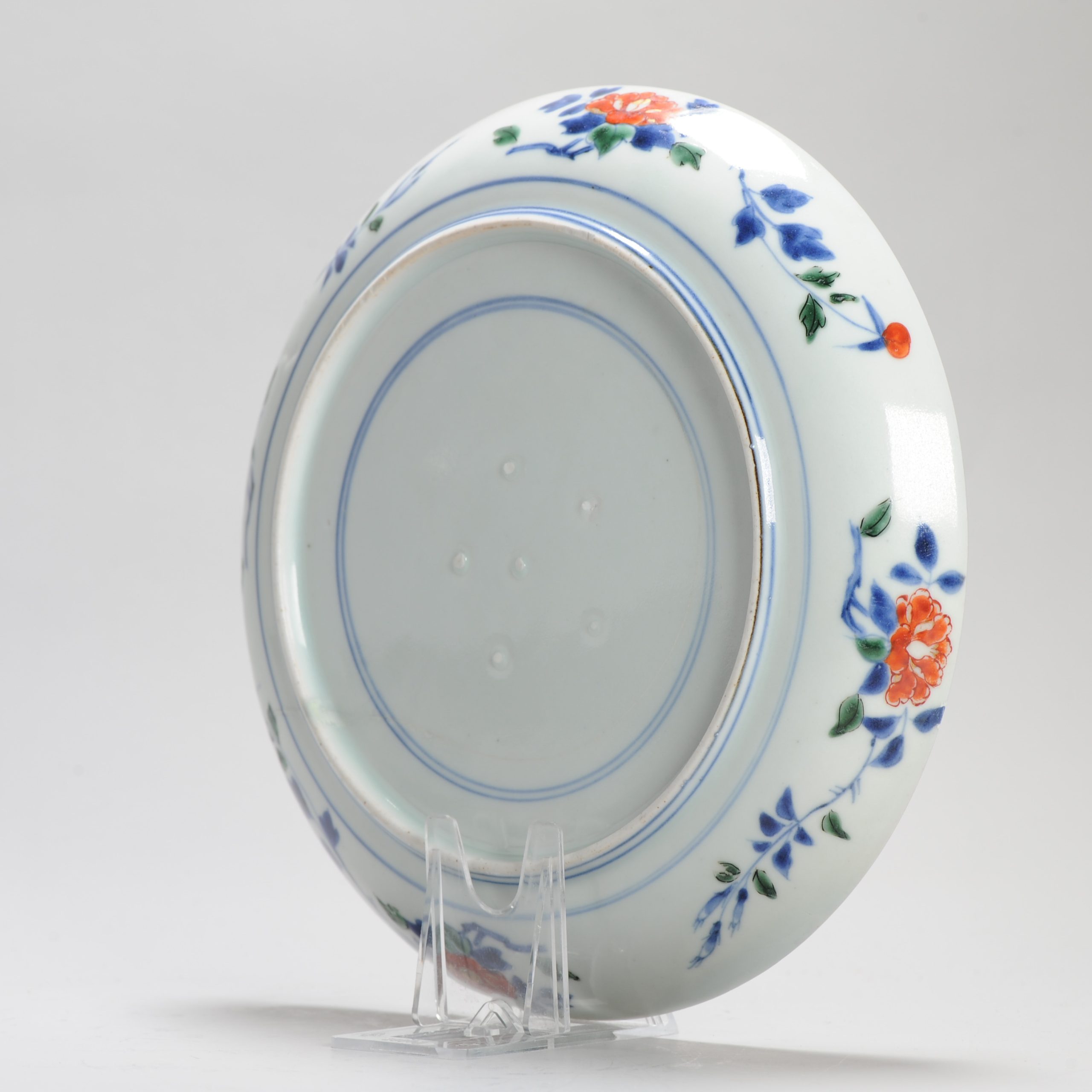 Antique 1670-1700 Japanese Arita Kakiemon Style Plate with Flowers Shibata - Image 6