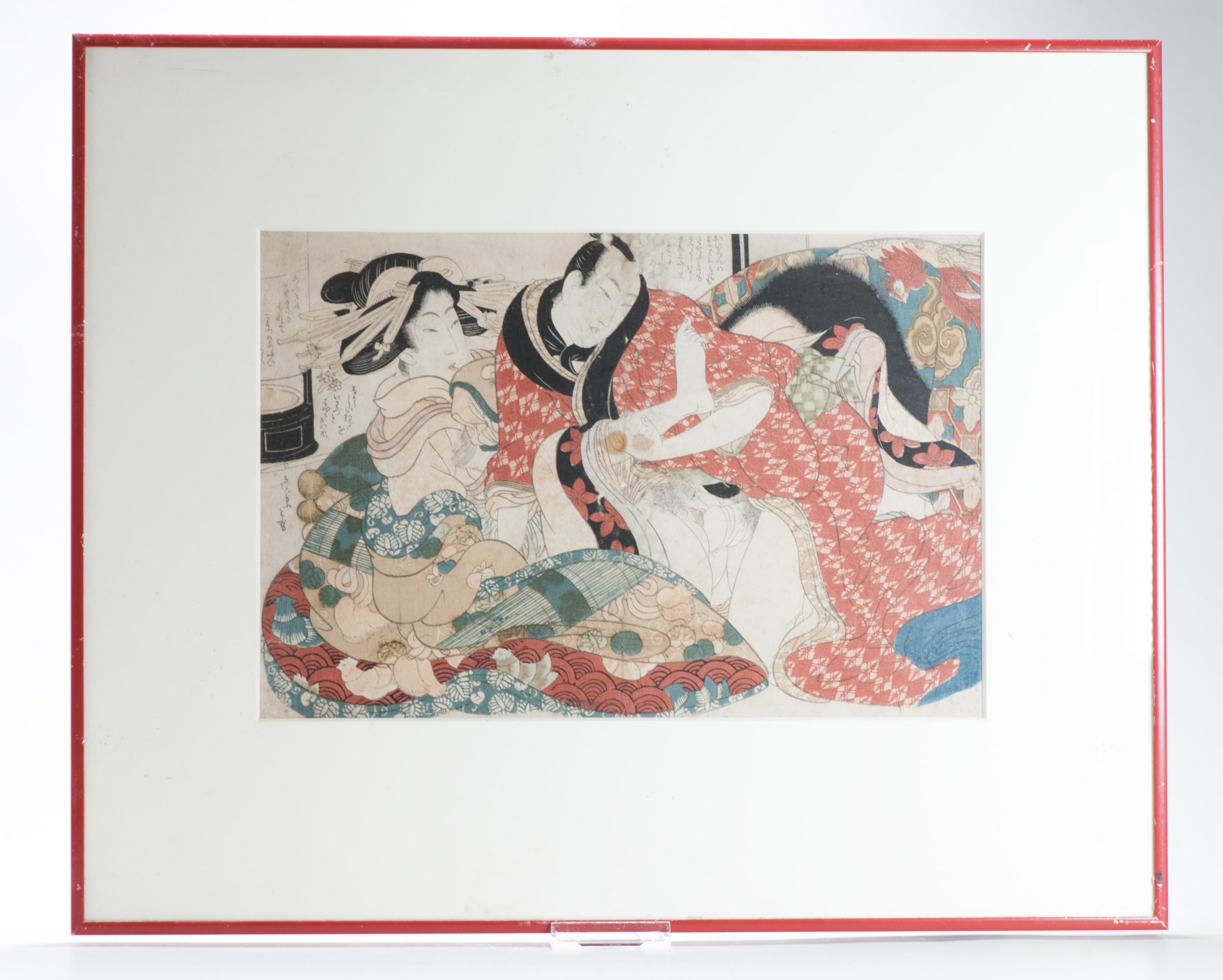 Antique Edo Period 19th c Shunga Woodblock Print – Kikukawa Eizan (1787-1867) Dated 1810-1820