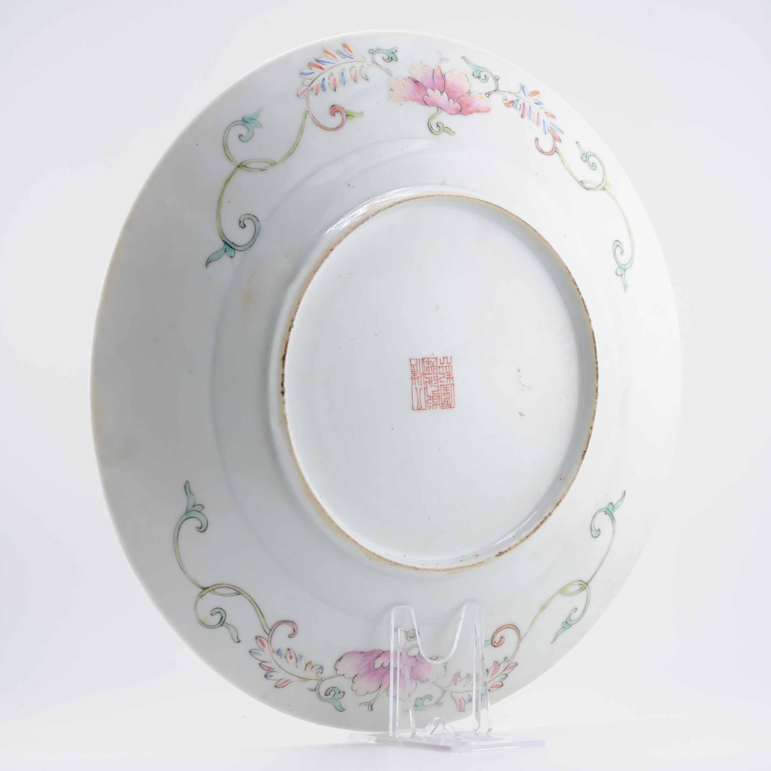Antique 1st half of 20th c Chinese Porcelain Marked Millefiori Plate Republic Period - Image 10