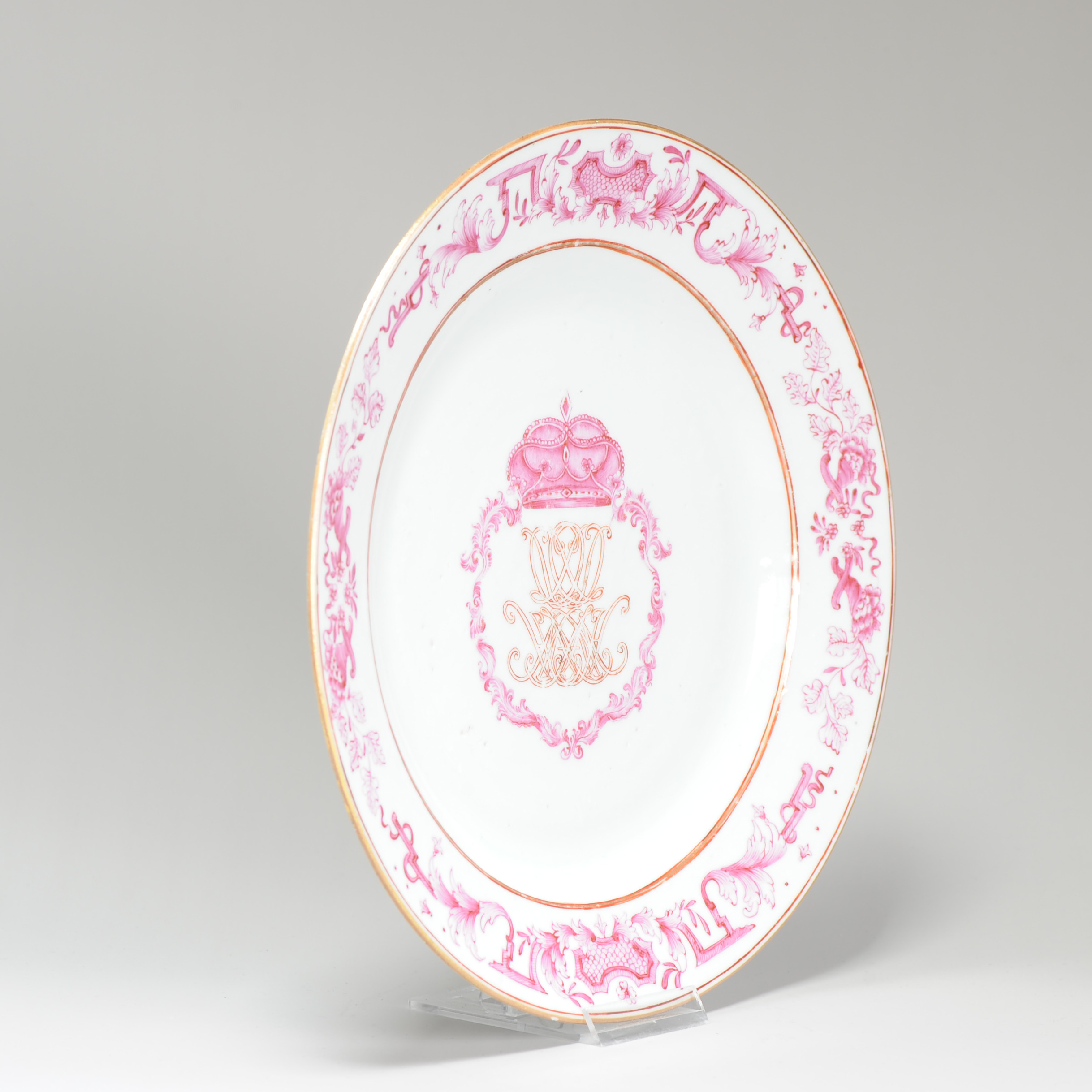 18C Qianlong period Chinese Porcelain Plate Armorial Flower Imperial Quality - Image 9