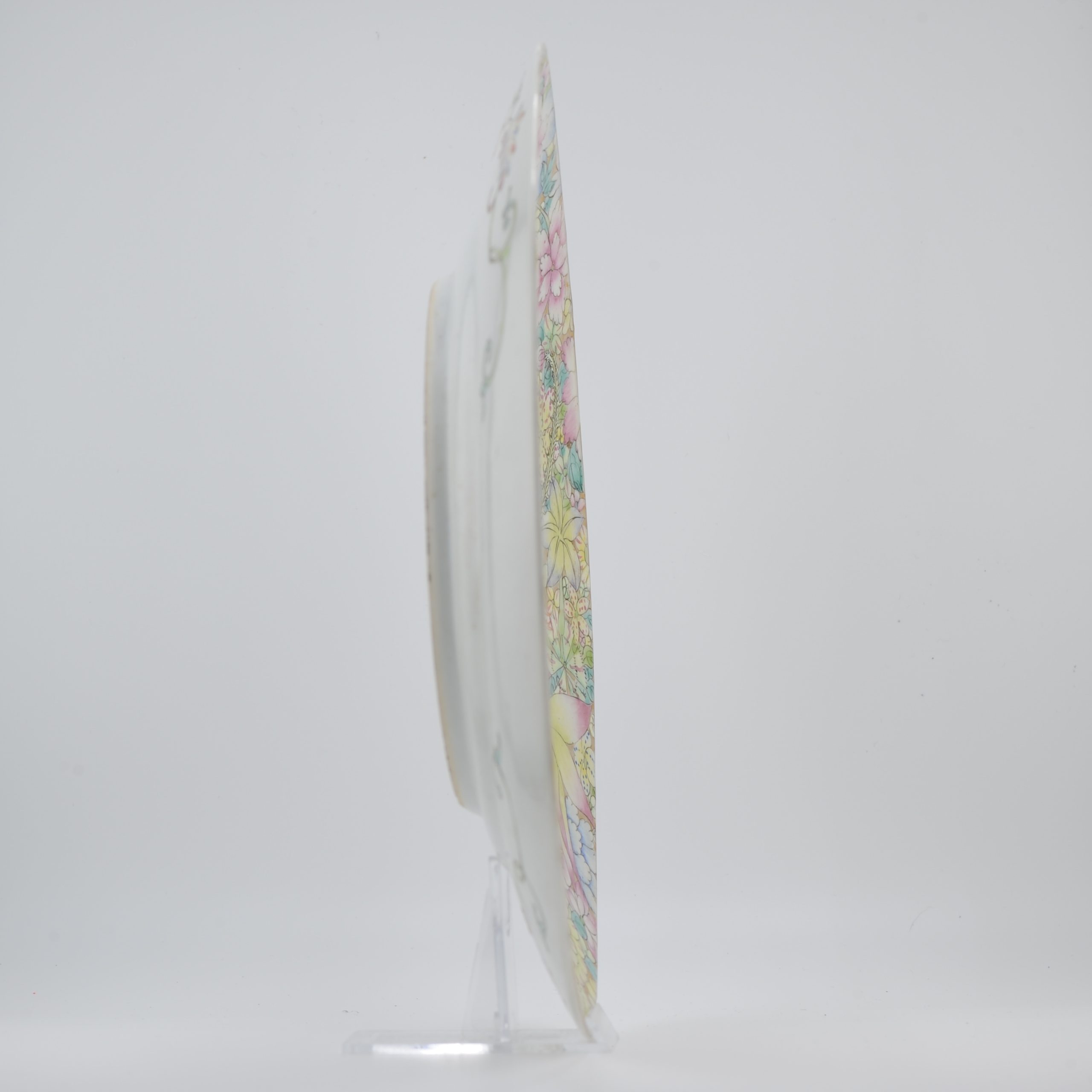 Antique 1st half of 20th c Chinese Porcelain Marked Millefiori Plate Republic Period - Image 16