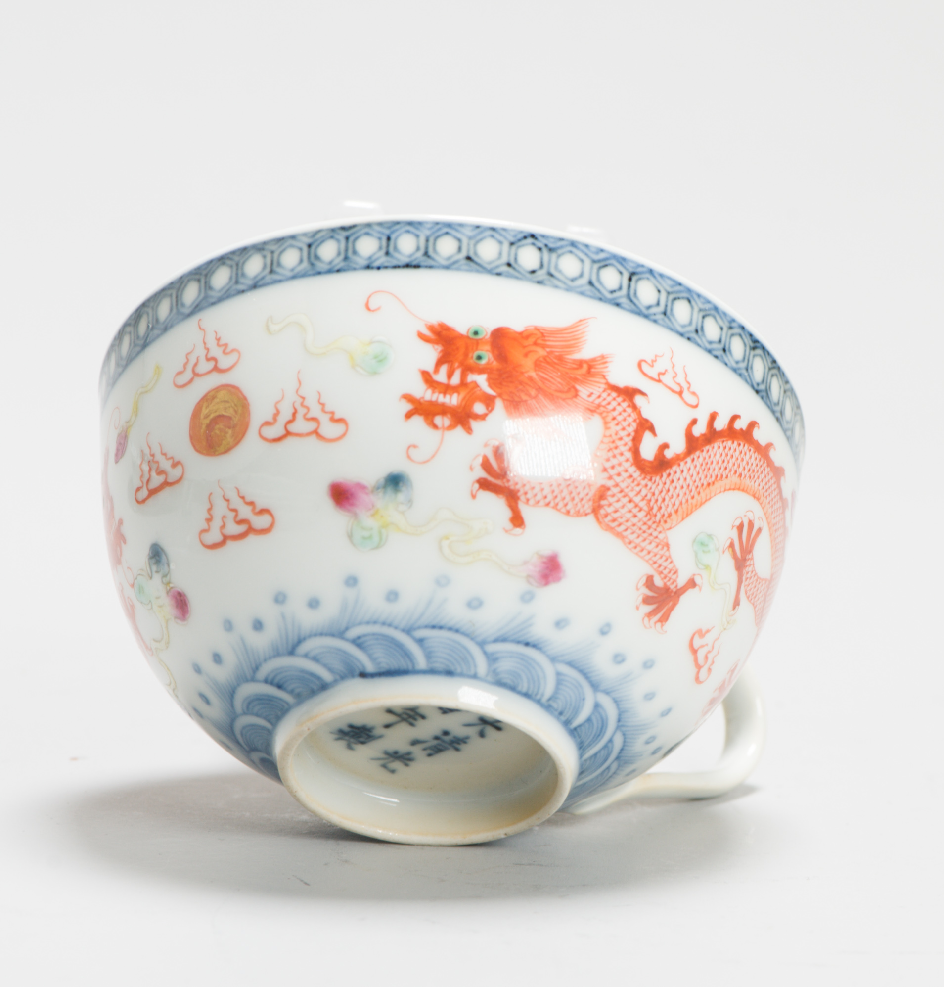 Antique 19th c Chinese Porcelain Guangxu Mark and Period Teabowl Qing Period - Image 4