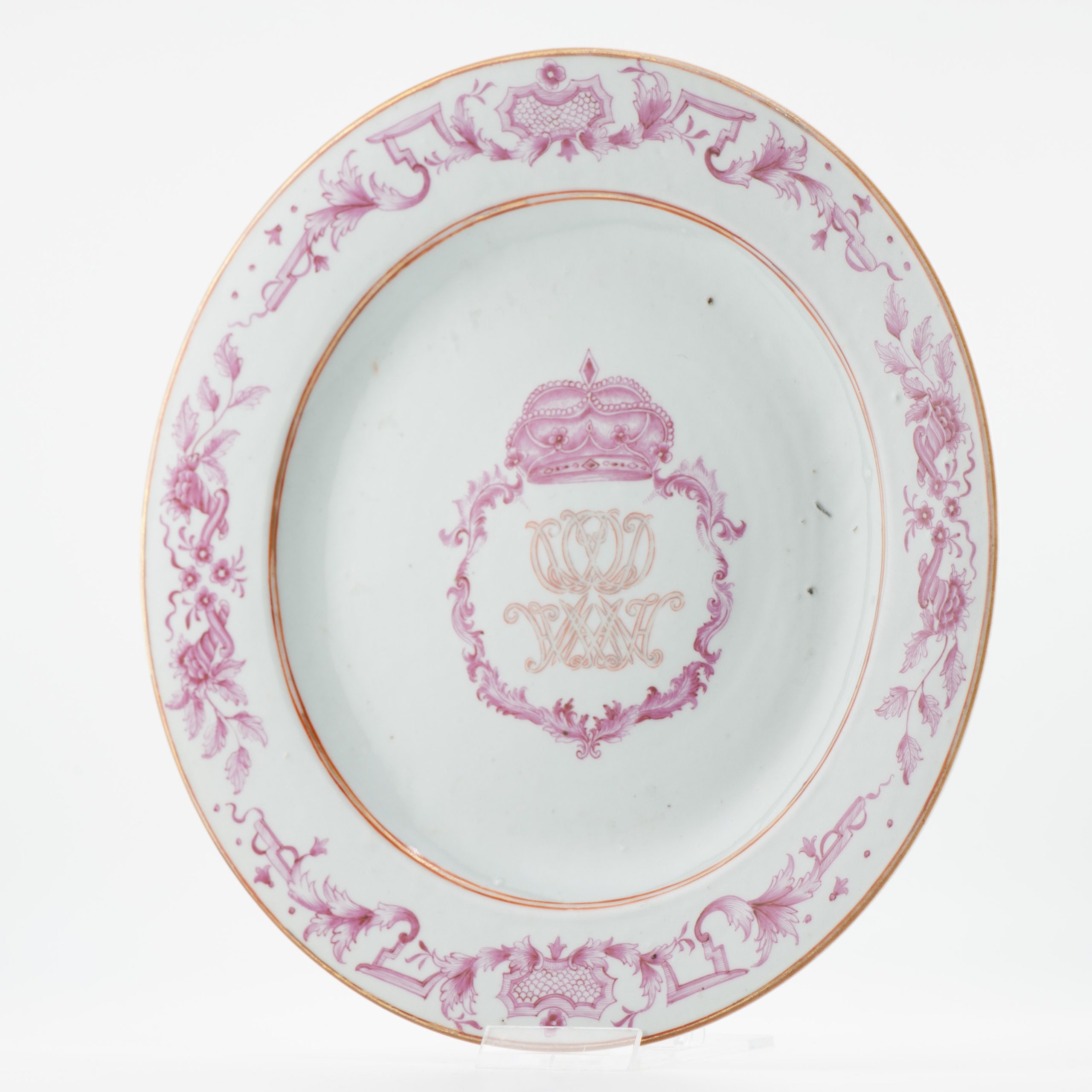18C Qianlong period Chinese Porcelain Plate Armorial Flower Imperial Quality - Image 5