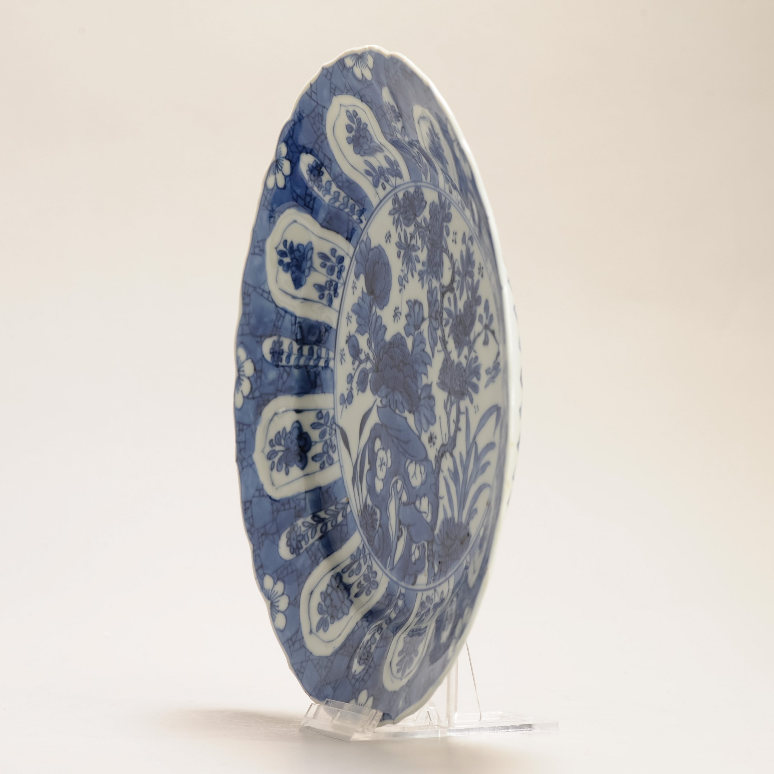 Antique 1700 Chinese Kangxi Period Porcelain Dish Plate Marked Base - Image 6