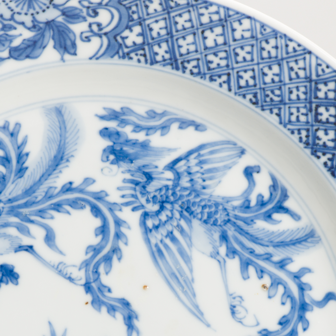 Antique 1700 Chinese Kangxi Period Porcelain Dish Plate Marked Base - Image 15