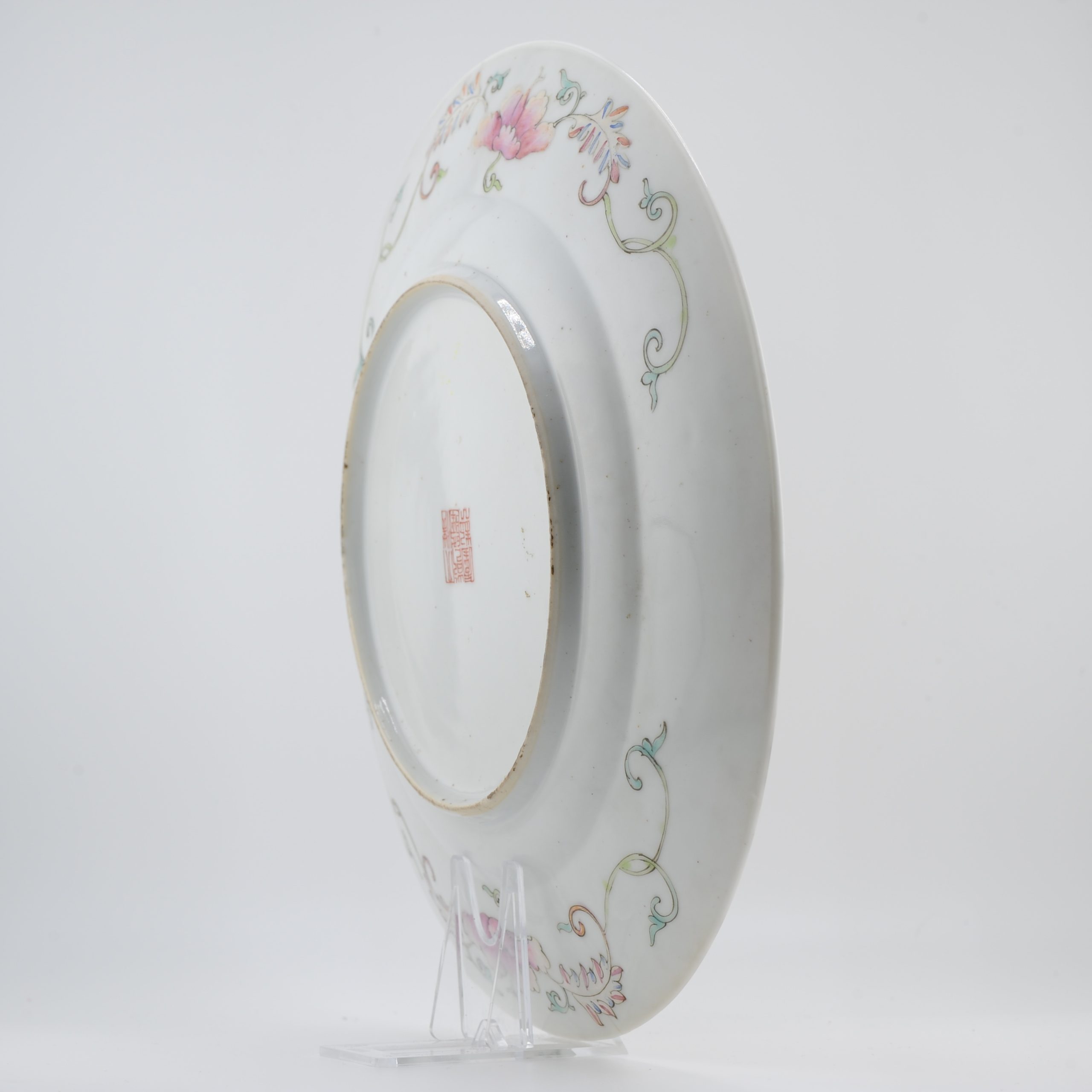 Antique 1st half of 20th c Chinese Porcelain Marked Millefiori Plate Republic Period - Image 15