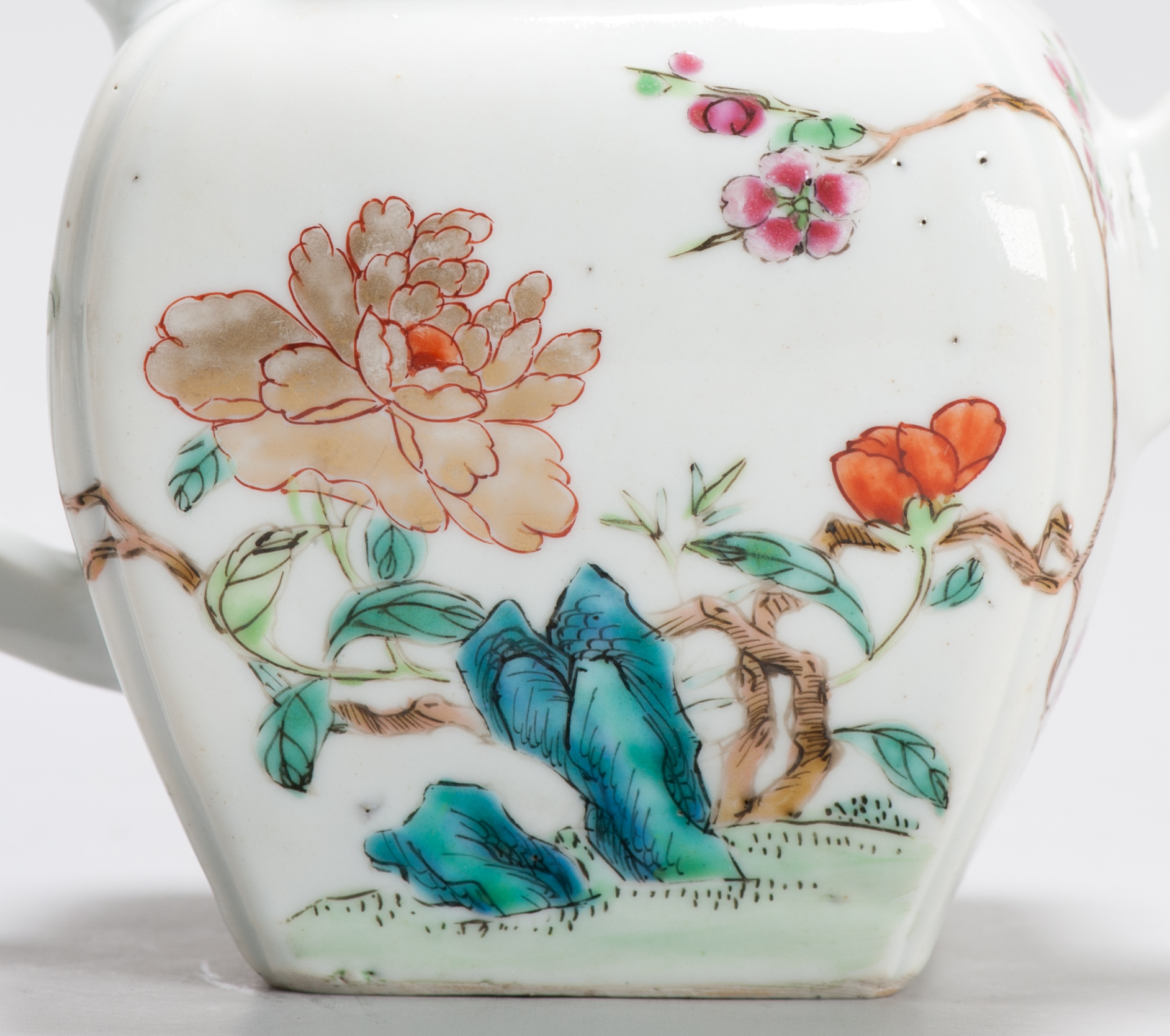 High Quality Antique Ca 1740 Chinese Porcelain Qianlong Decorated Teapot Rose - Image 7