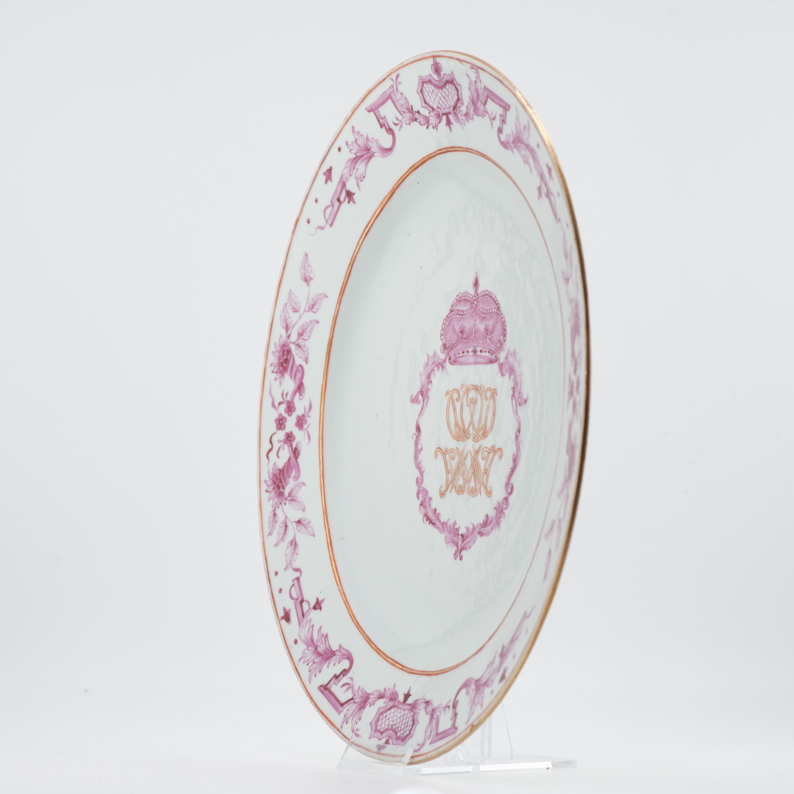 18C Qianlong period Chinese Porcelain Plate Armorial Flower Imperial Quality - Image 12