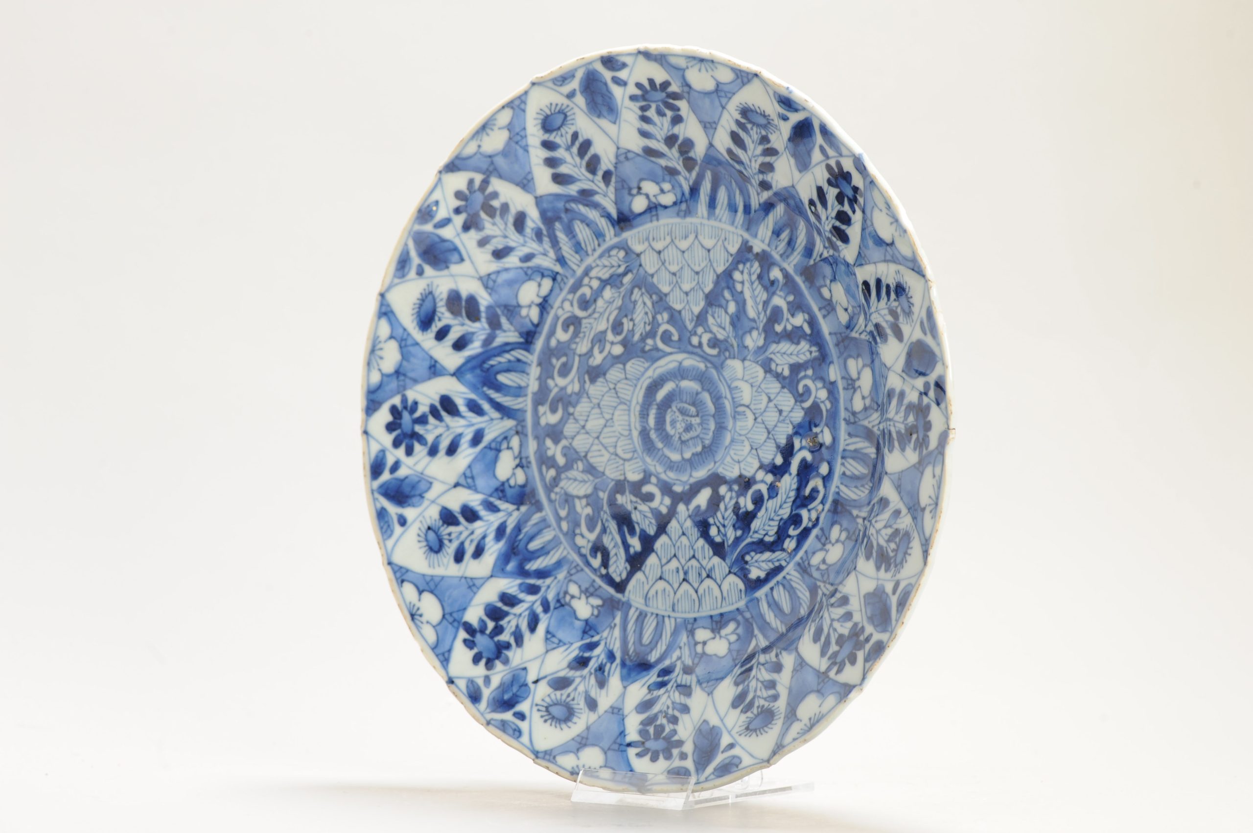 Antique 1700 Chinese Kangxi Period Porcelain Dish Plate Marked Base - Image 12
