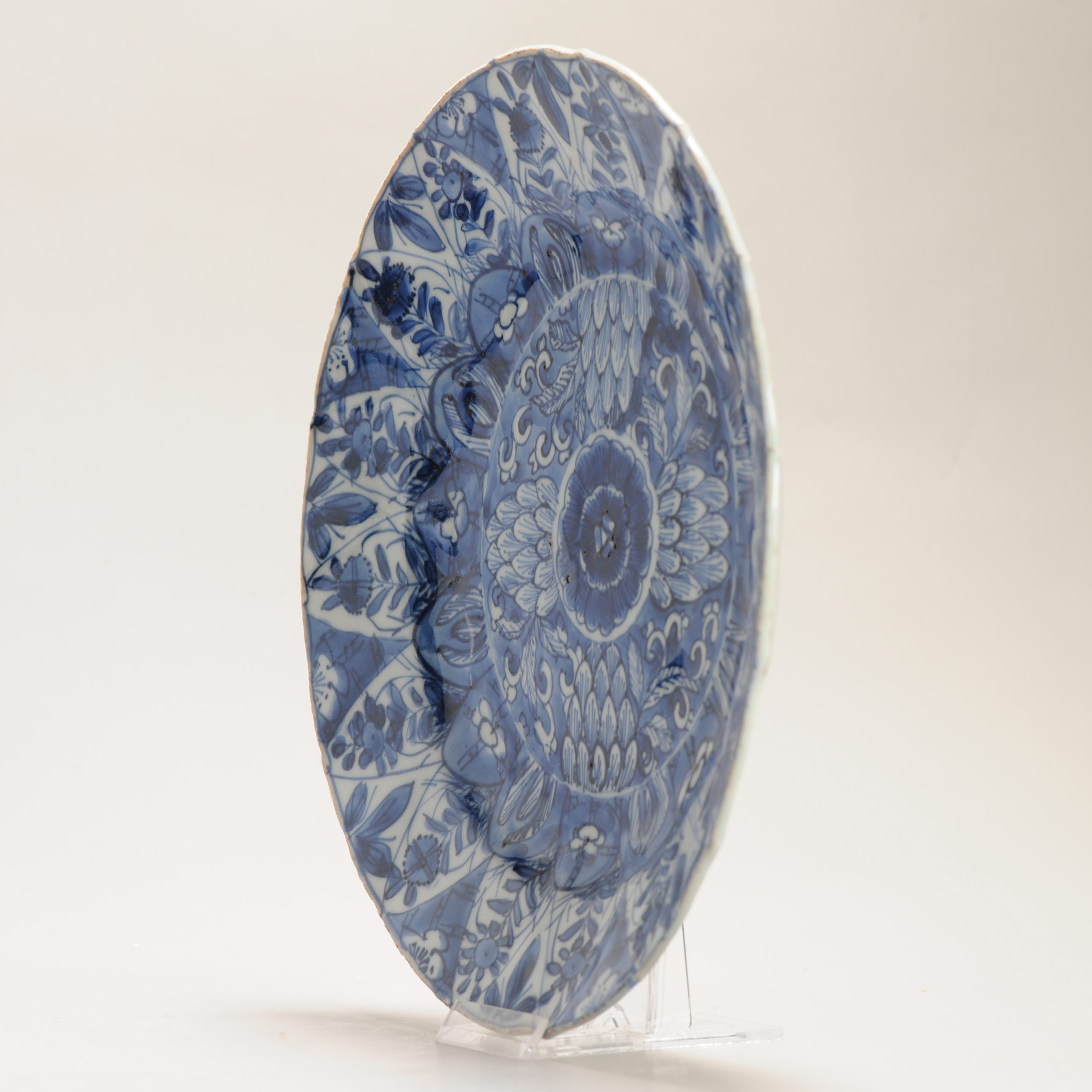 Antique 1700 Chinese Kangxi Period Porcelain Dish Plate Marked Base - Image 11