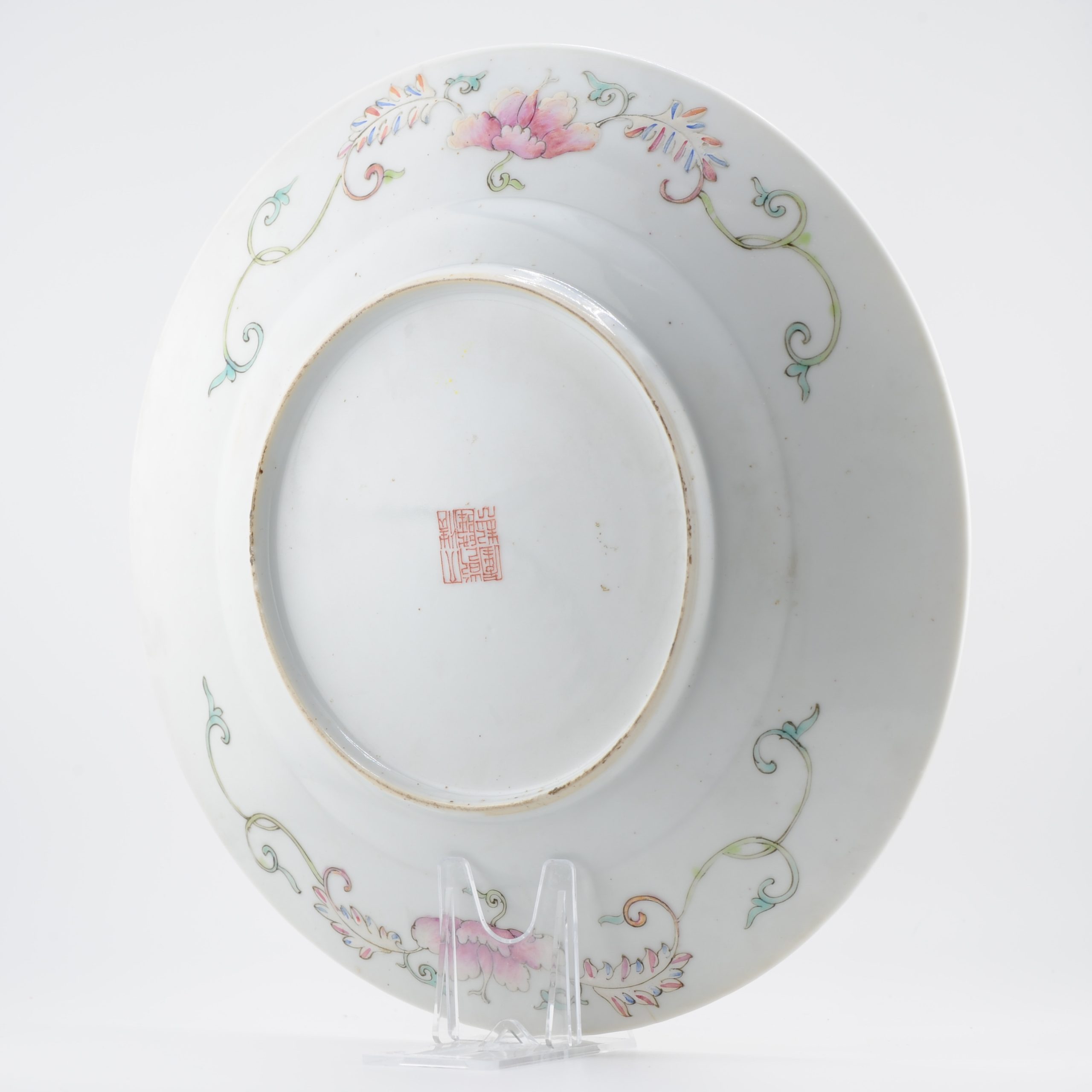 Antique 1st half of 20th c Chinese Porcelain Marked Millefiori Plate Republic Period - Image 14