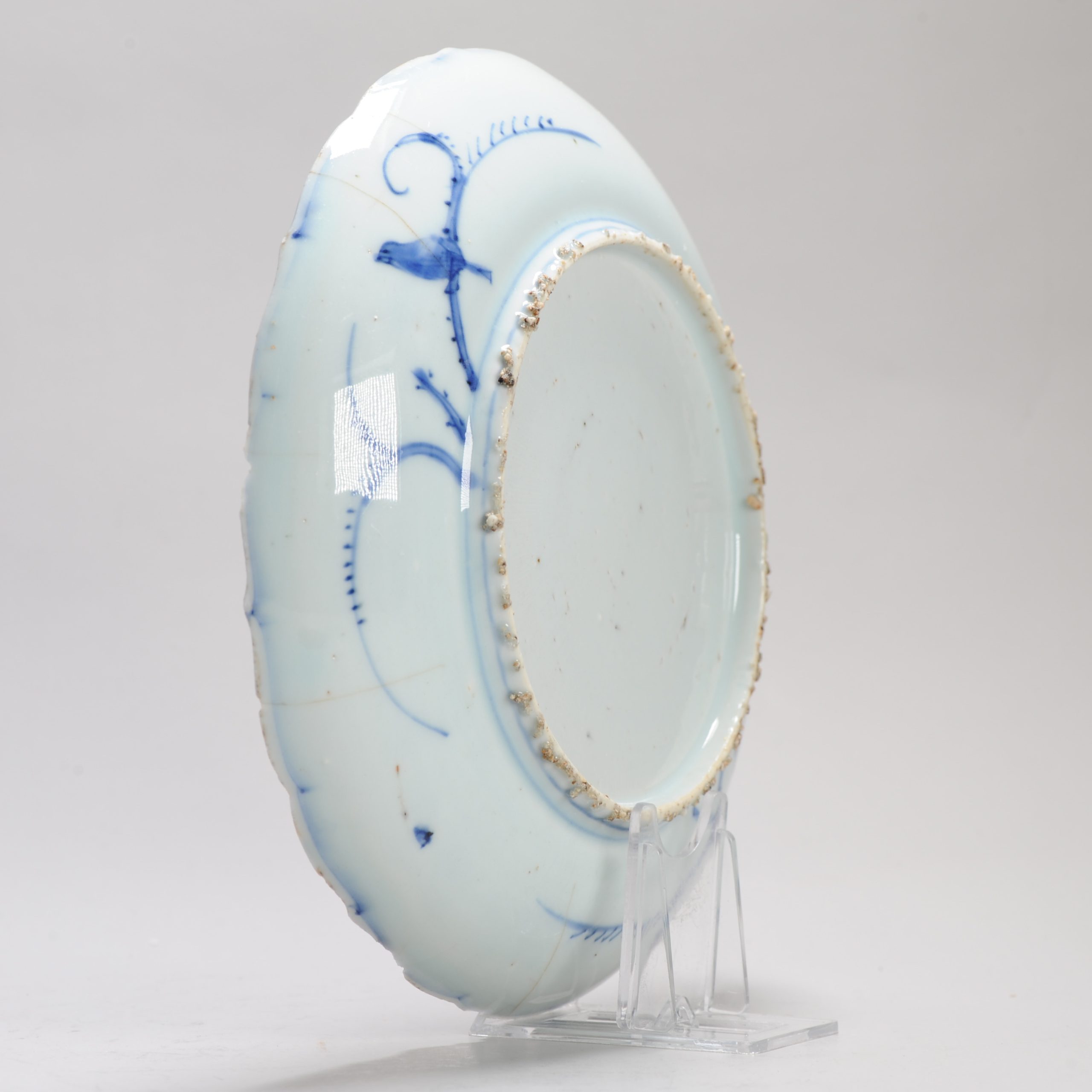 20.7CM Top Quality Antique Ming Period Chinese Porcelain Kraak Plate Deer - Image 4