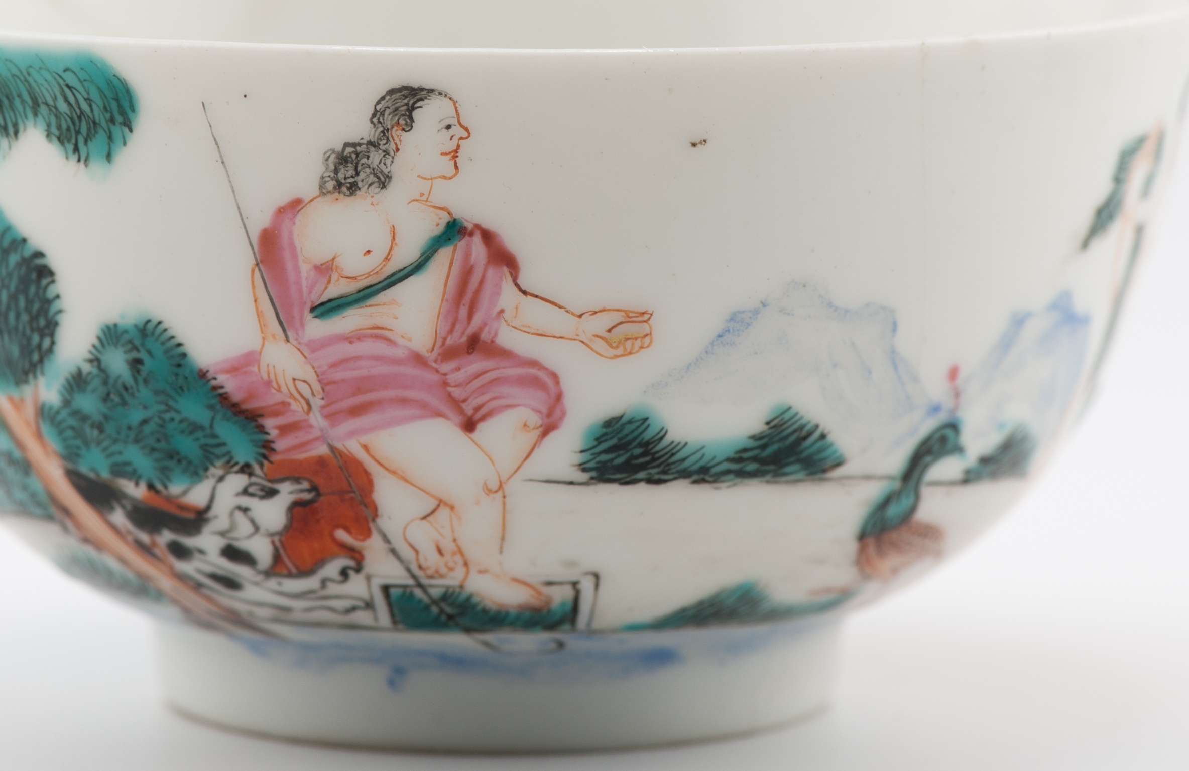 Antique 18C Chinese Porcelain Paris Judgement Qianlong Bowl Chine de Commande - Image 6