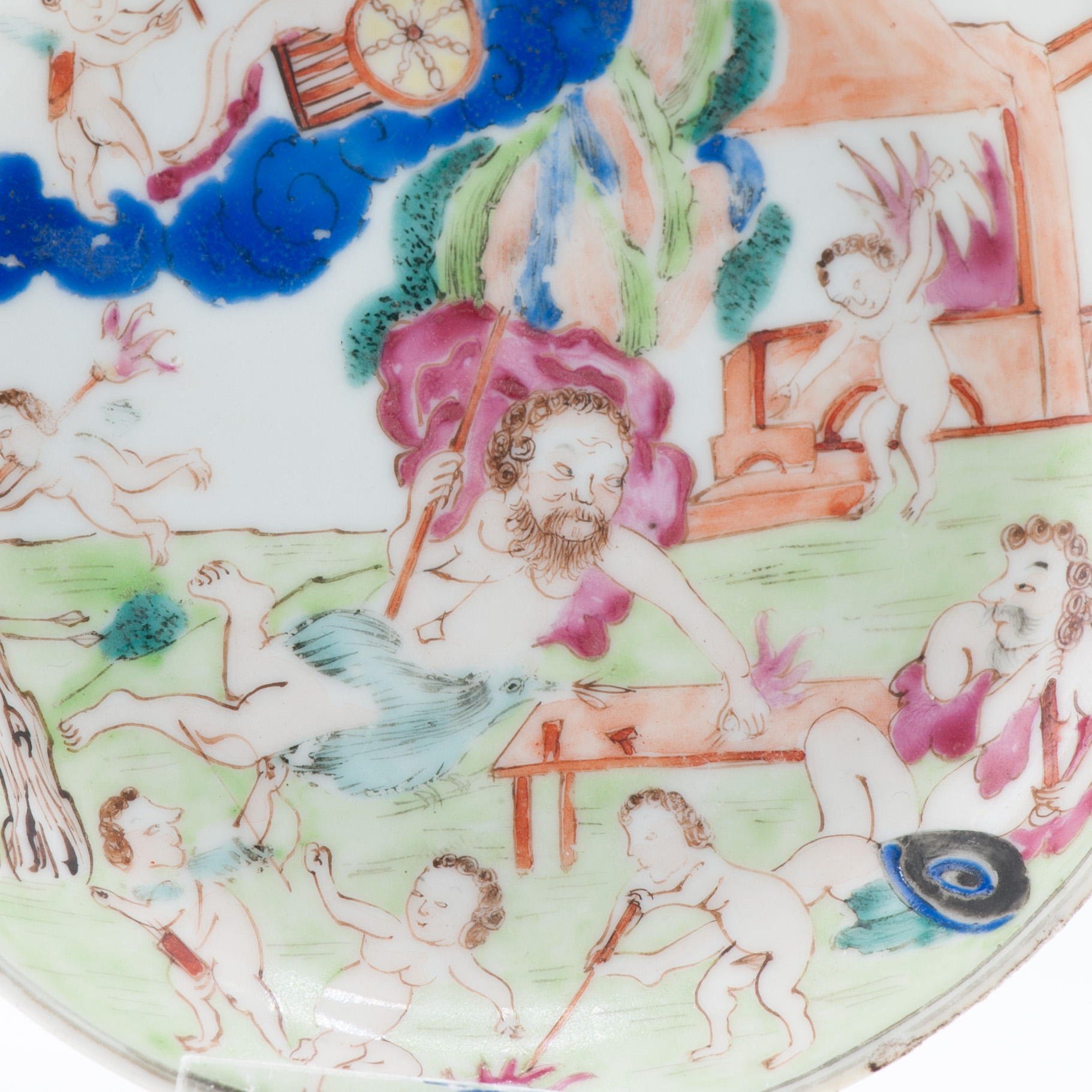 Antique 18C Chinese Porcelain Famille Rose Qianlong dish Chine de Commande - Image 16