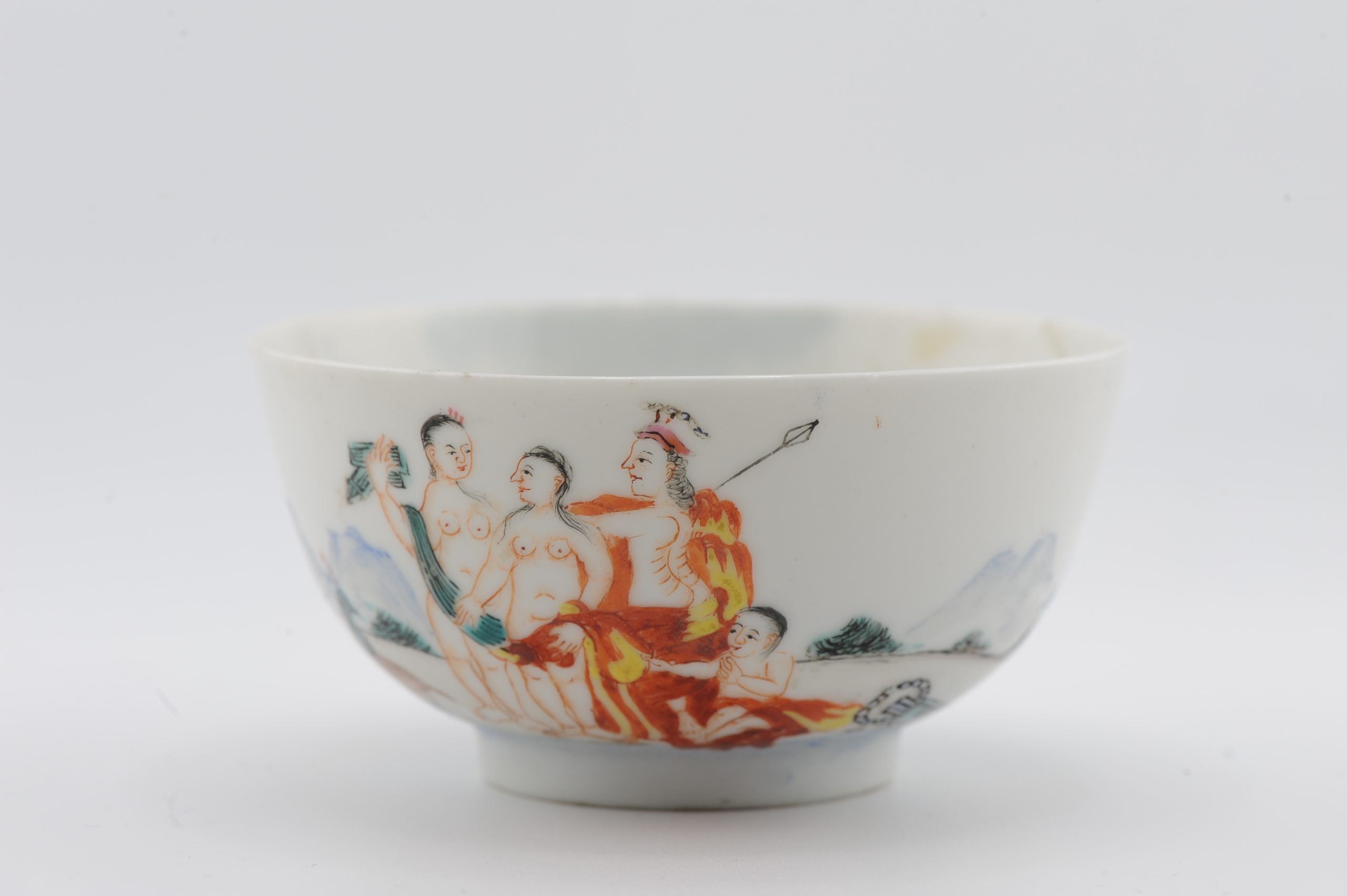 Antique 18C Chinese Porcelain Paris Judgement Qianlong Bowl Chine de Commande - Image 2