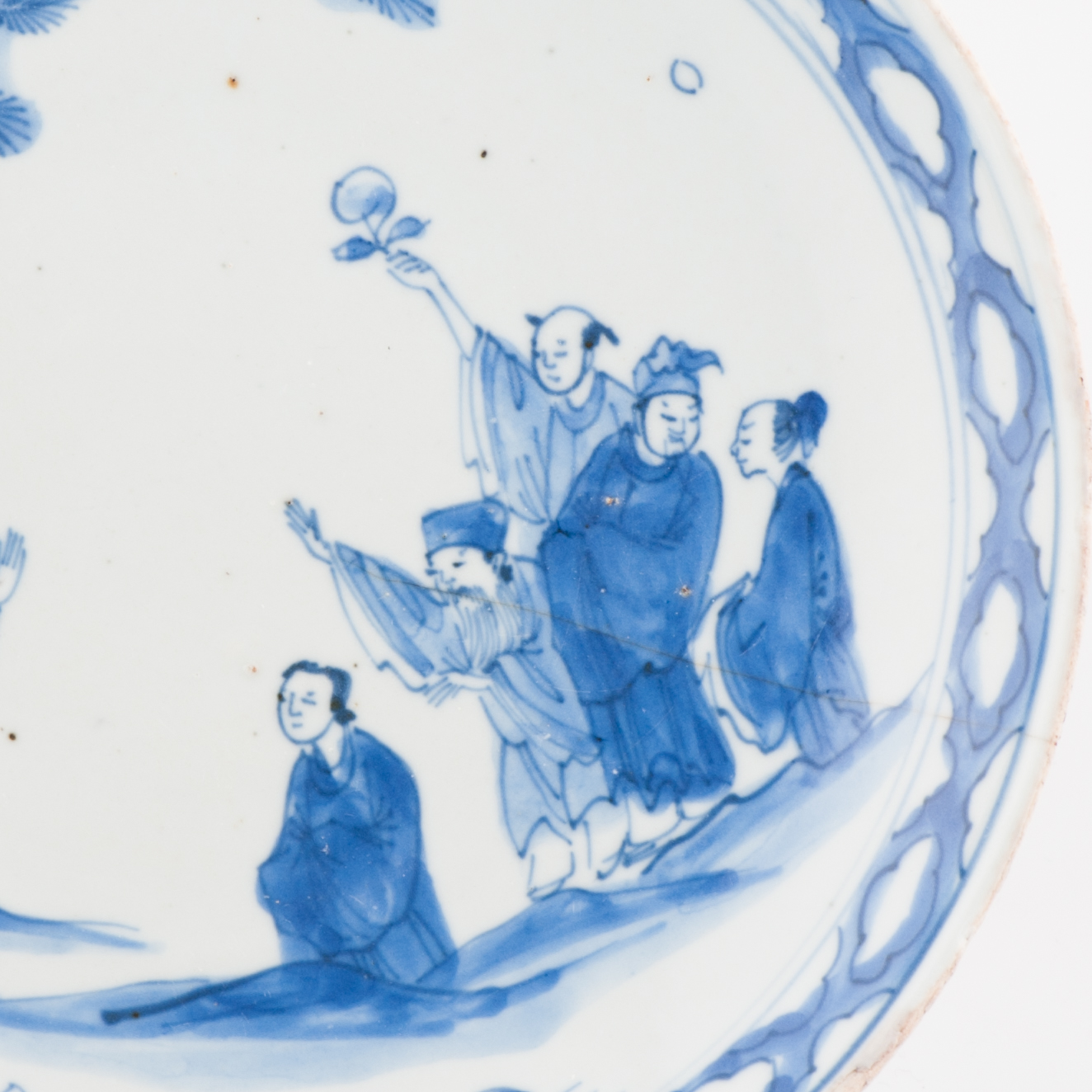 Antique Ming Period Chinese Porcelain Landscape Figural Dish Kosometsuke - Image 5
