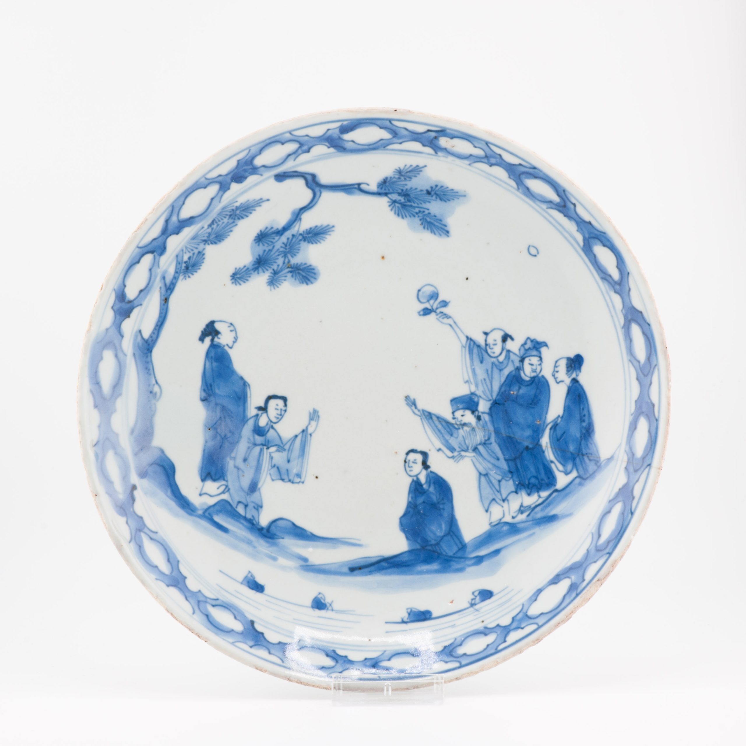 Antique Ming Period Chinese Porcelain Landscape Figural Dish Kosometsuke - Image 6