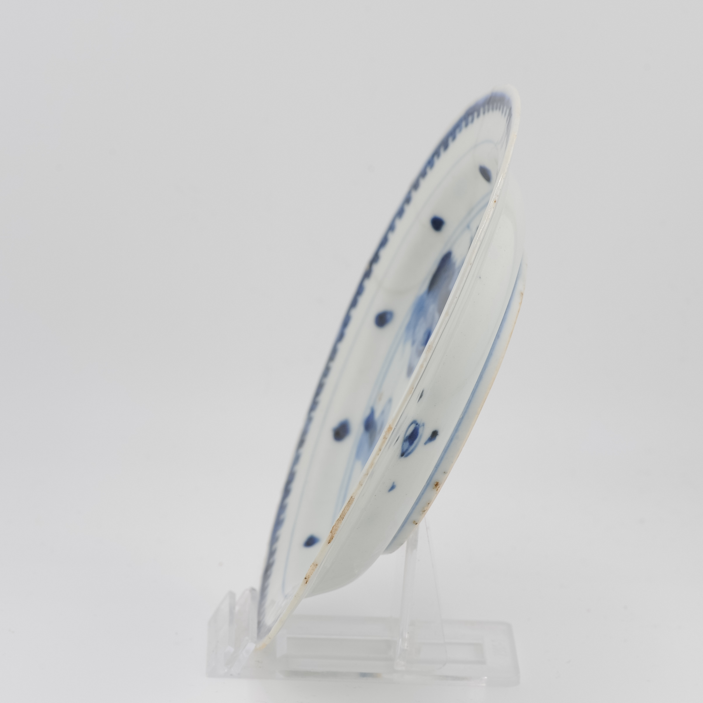 Antique Chinese Porcelain Ko Sometsuke Little Tianqi Period Dish with Scholar - Image 7