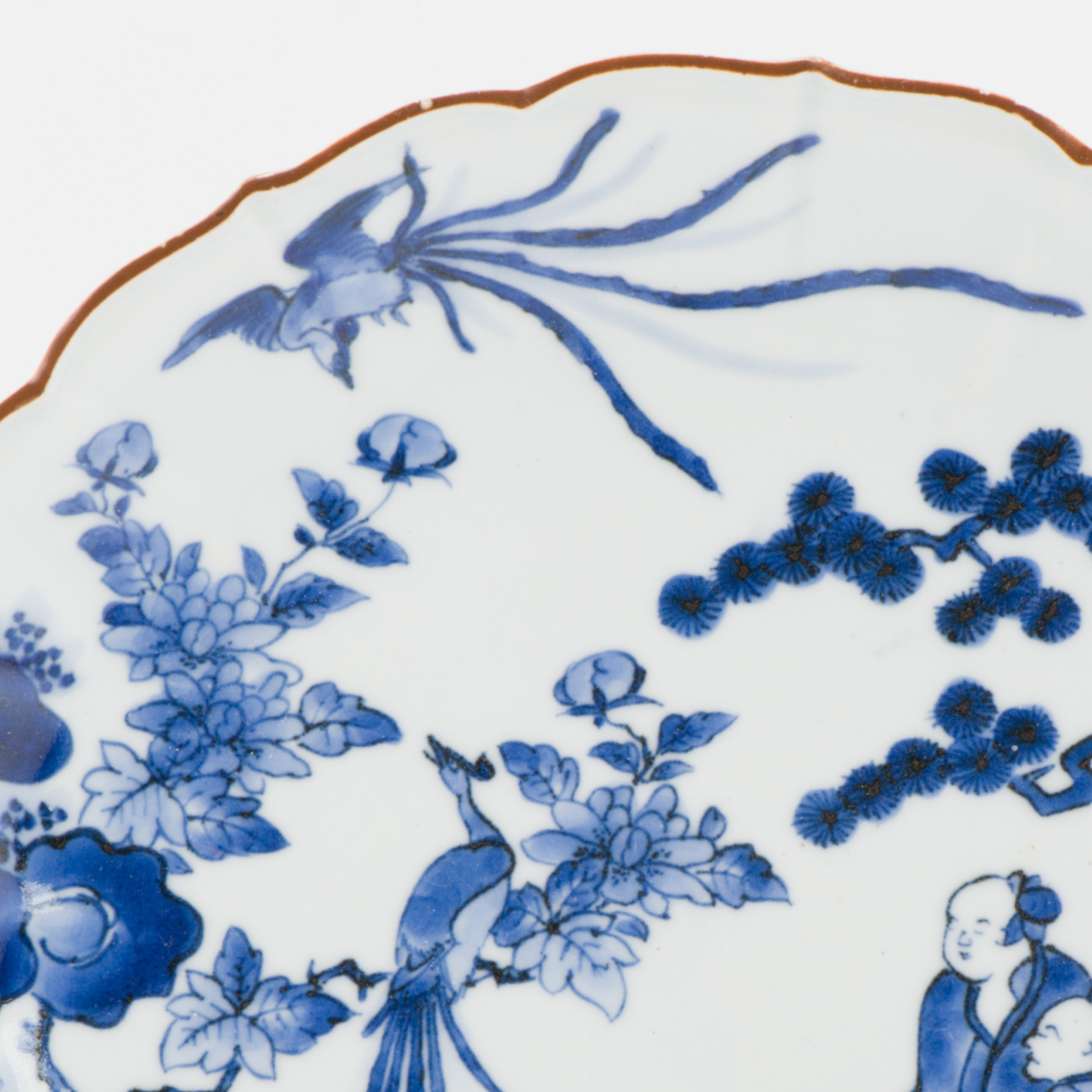 Antique 1680 Japanese Kakiemon Dish with Figures and Fenghuang Japan - Image 9
