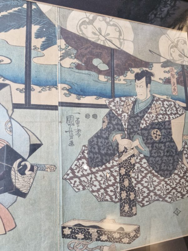 Antique Woodblock Print Kabuki Actors - Edo Period - Utagawa Kuniyoshi (1798 - 1861) - Image 9