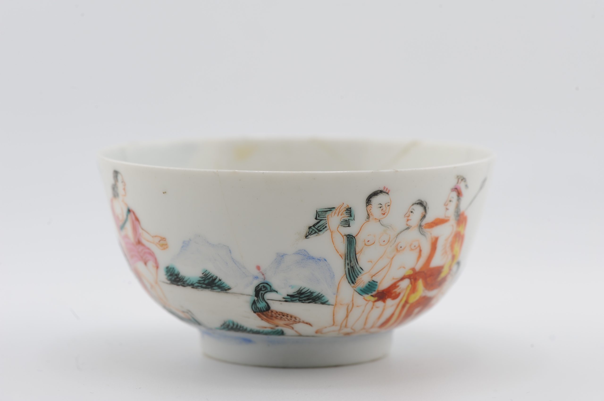 Antique 18C Chinese Porcelain Paris Judgement Qianlong Bowl Chine de Commande - Image 4